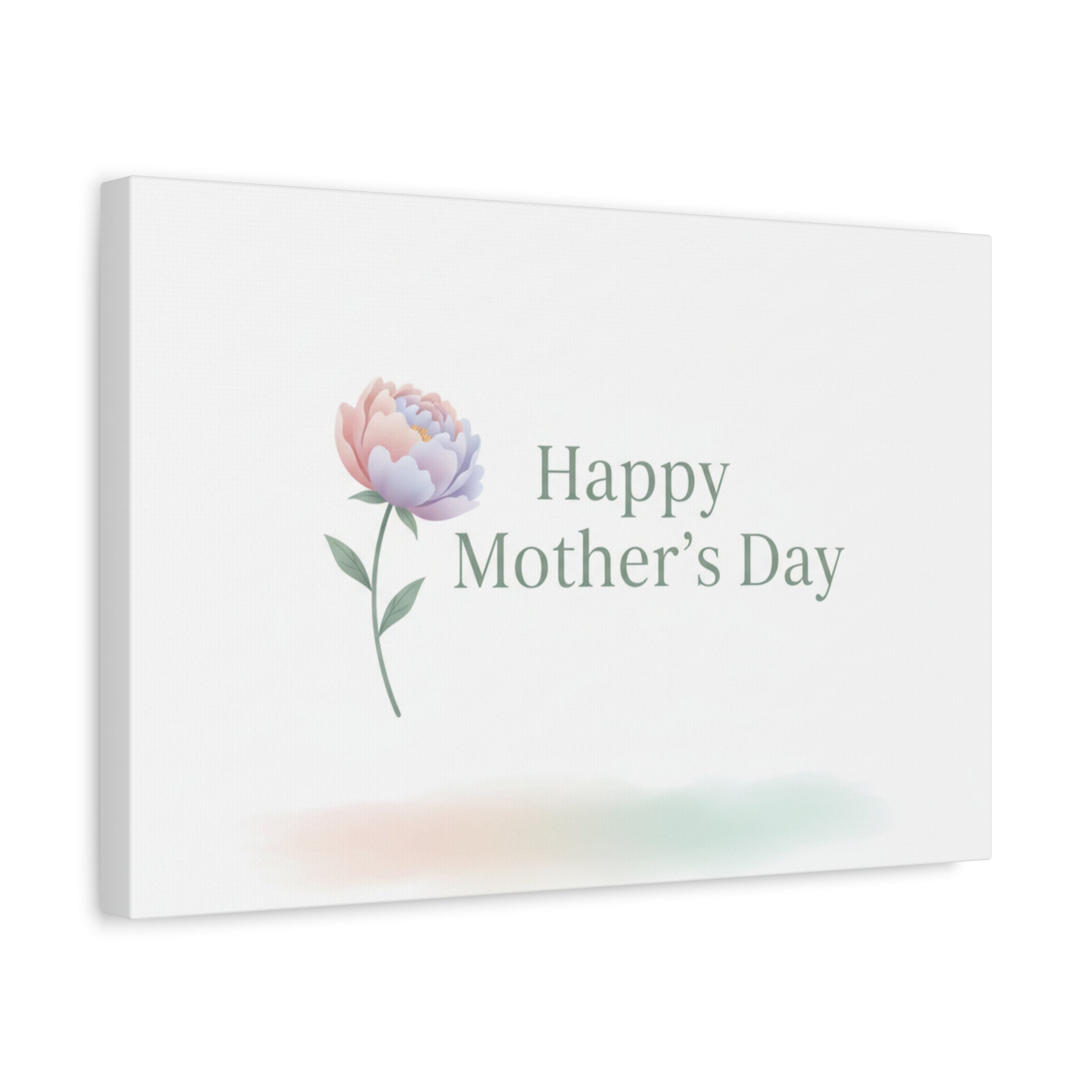Mother's Day Canvas Wall Art — 'Happy Mother's Day' Floral Print