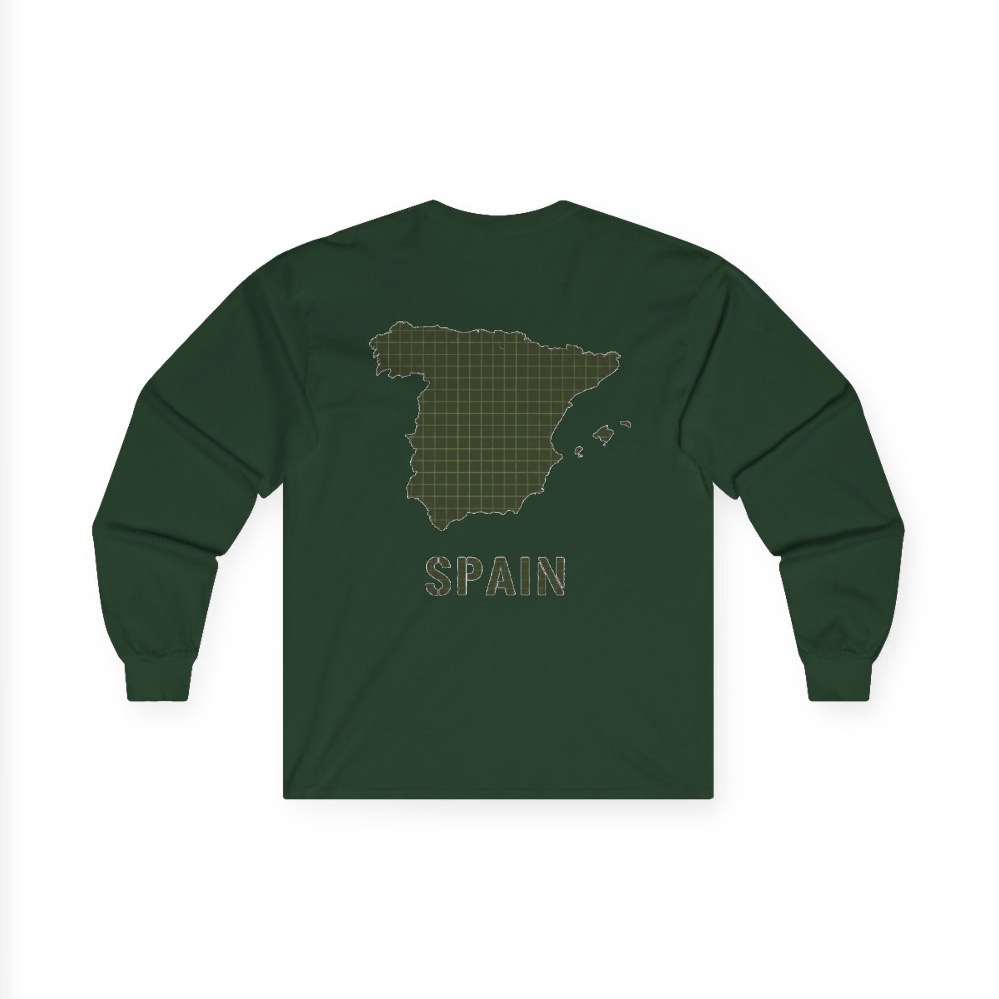 Spain Map Long Sleeve Tee — Gallus Logo Travel Shirt