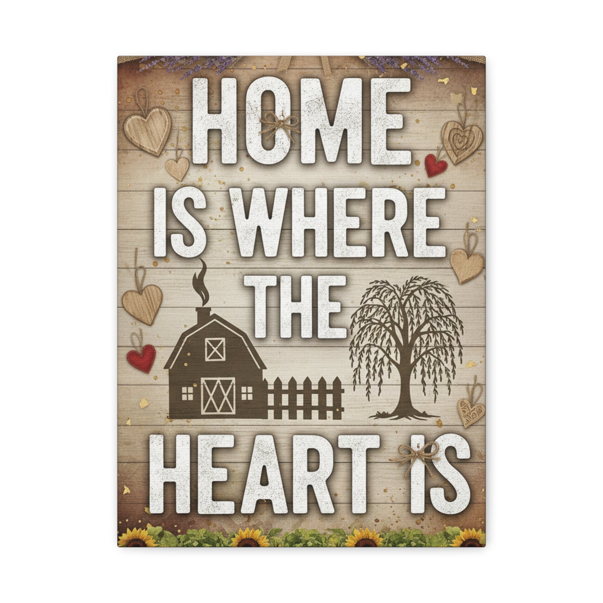 Home Is Where the Heart Is Canvas Wall Art
