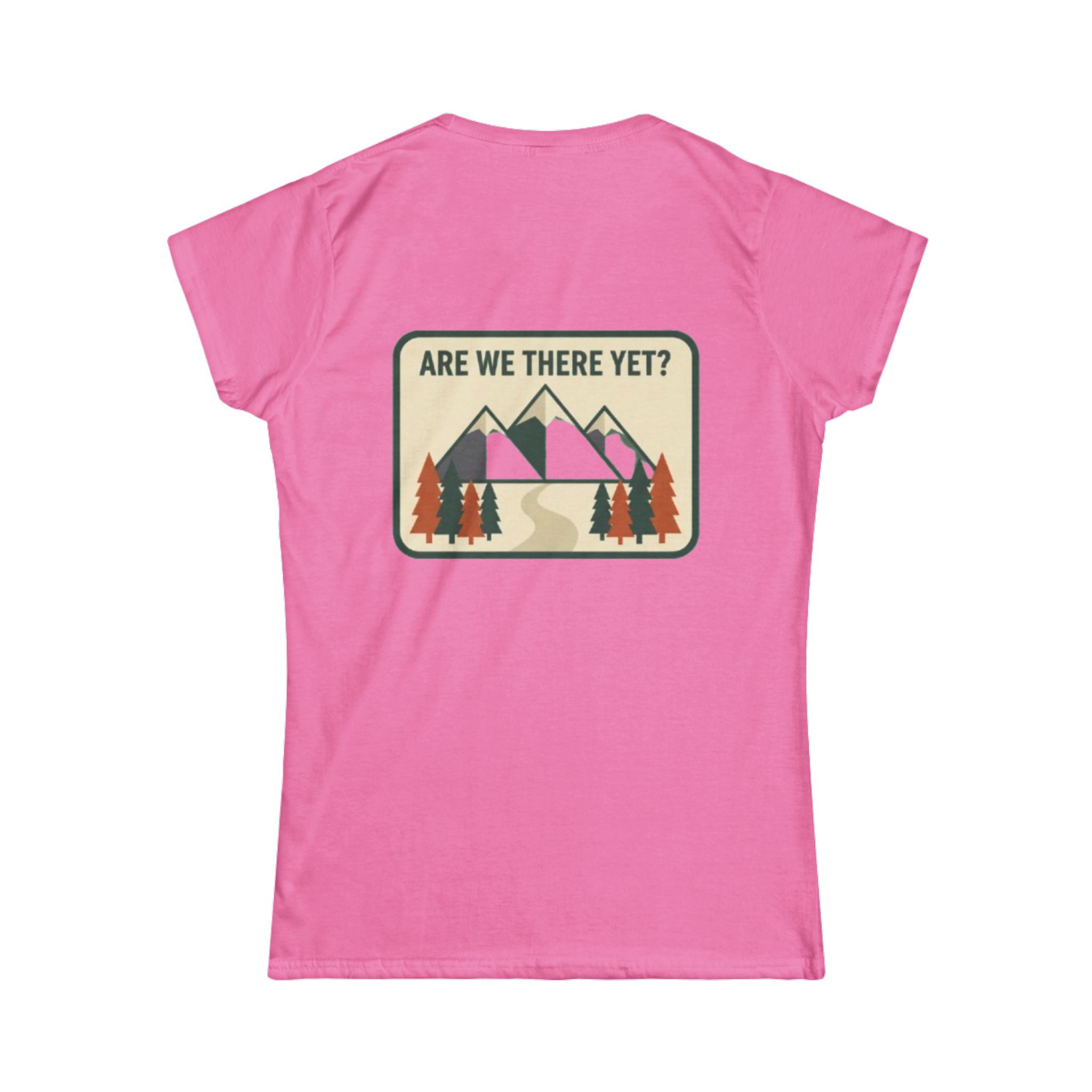 Are We There Yet? Women's Adventure T-Shirt — Mountain Camping Graphic Tee