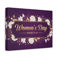 Women's Day March 8 Canvas Wall Art — Floral International Women's Day Decor