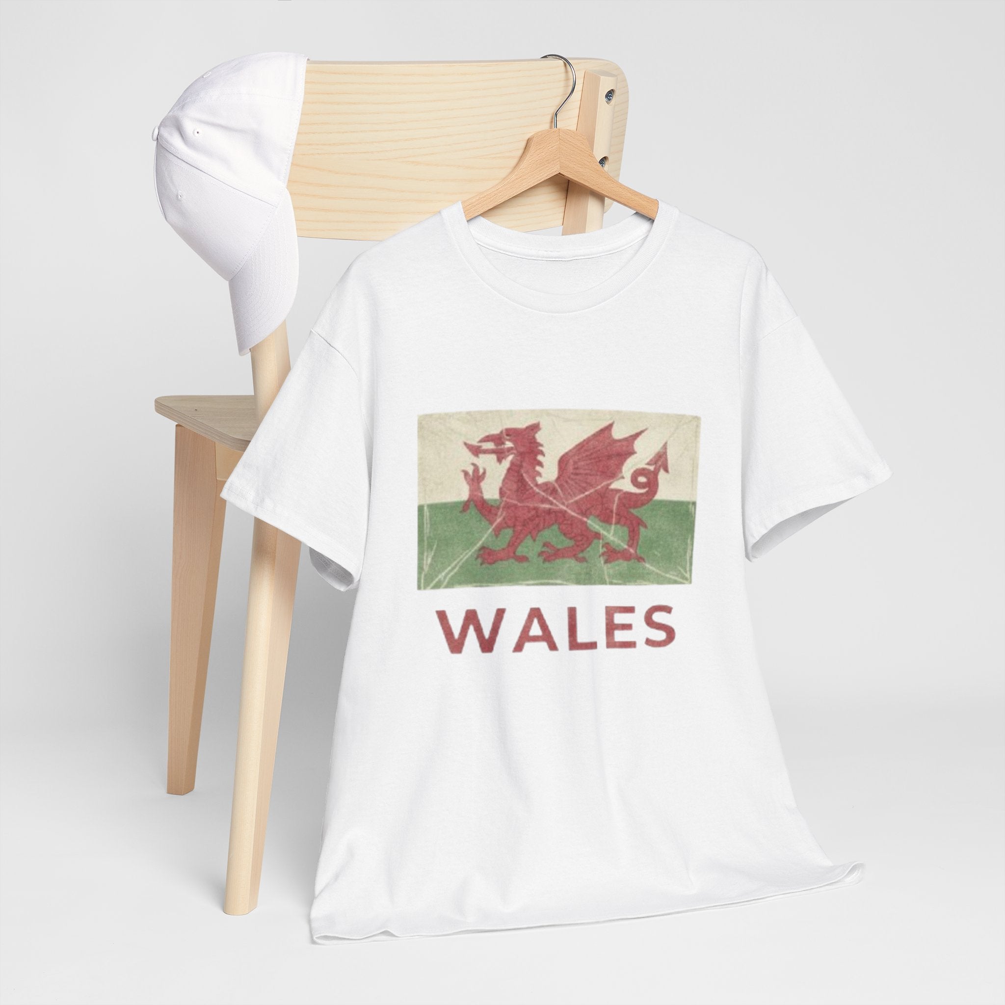Wales Vintage Flag T-Shirt — Red Dragon Graphic Tee