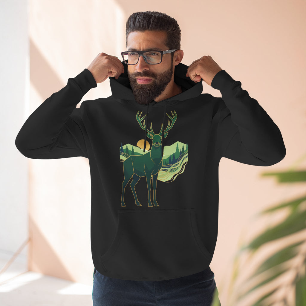Highland Stag Heritage Hoodie — British Countryside Graphic