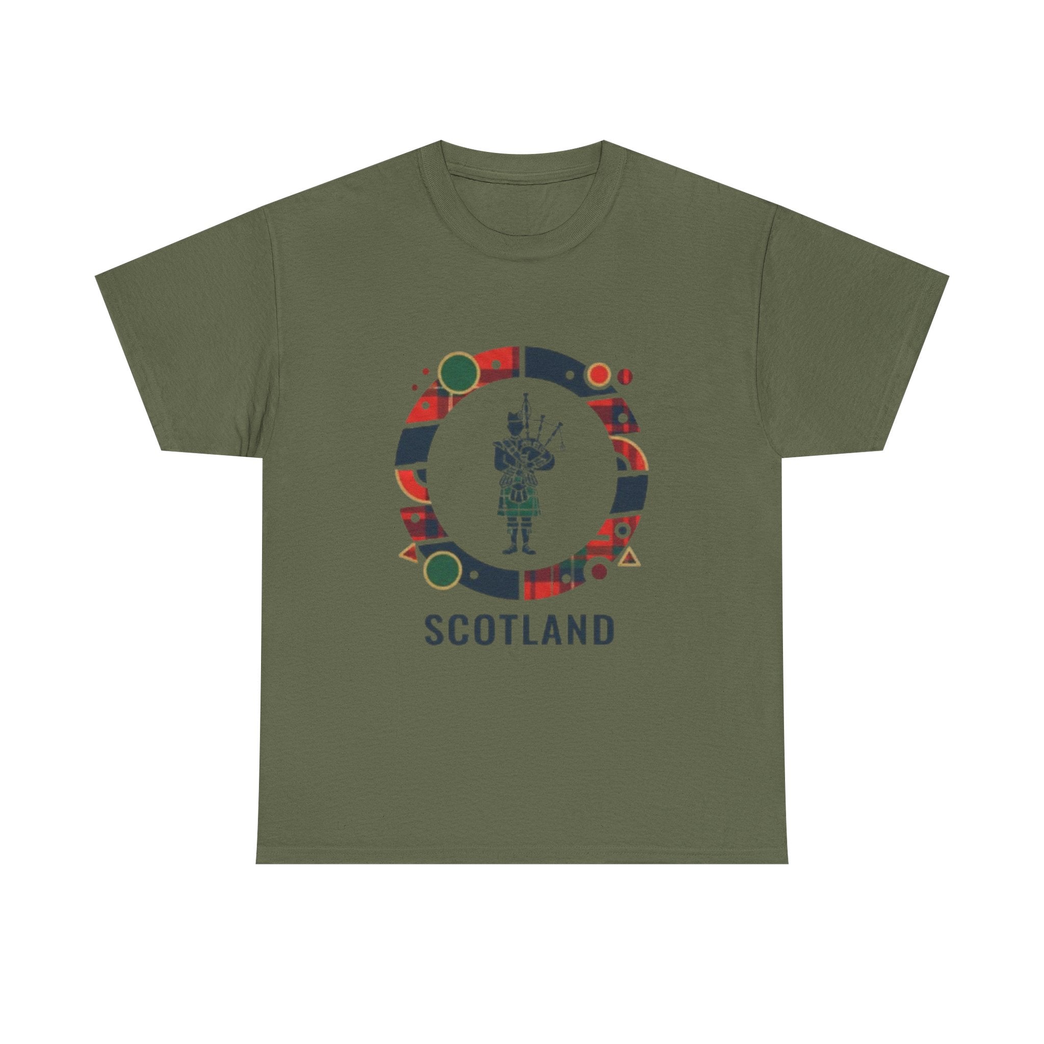 Scotland Bagpiper Graphic T‑Shirt — Scottish Travel Souvenir Tee