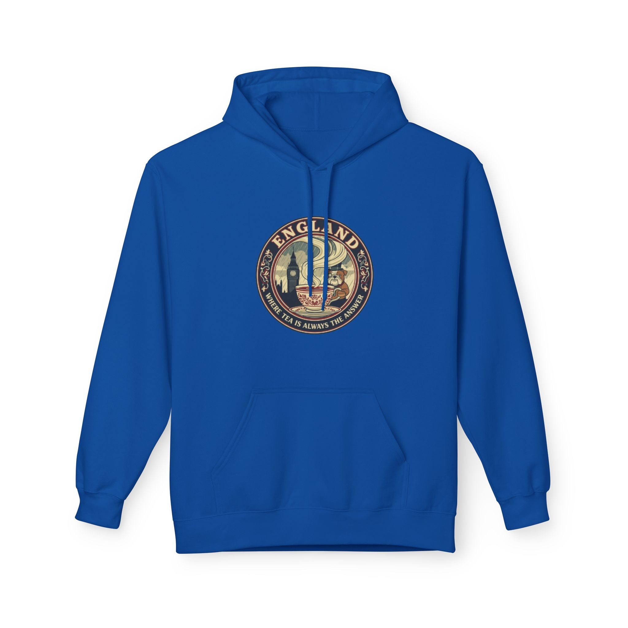 England Vintage Crest Hoodie — British Travel Souvenir Pullover