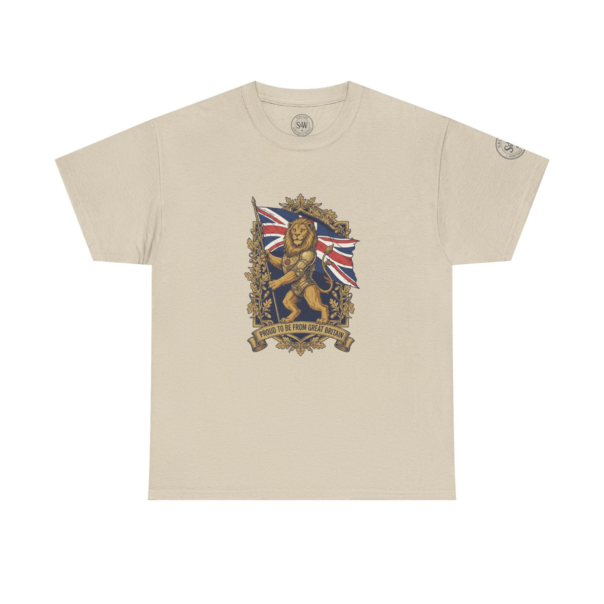 British Lion T-Shirt — Union Jack Heraldic Crest Tee — product image 3