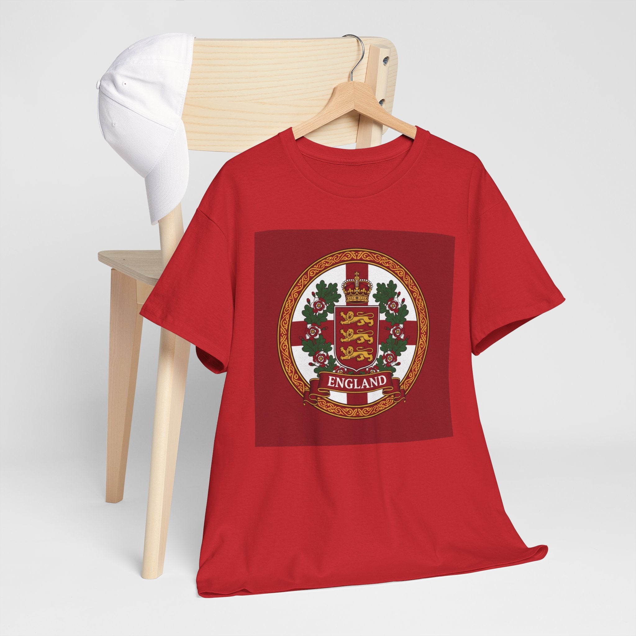 England Crest T-Shirt — Vintage Three Lions Football Tee