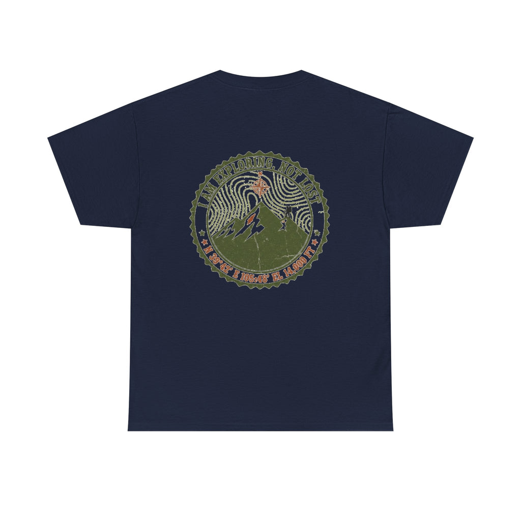 Adventure Logo Tee — "GALLUS" Mountain Badge Shirt (Exploring Not Lost)
