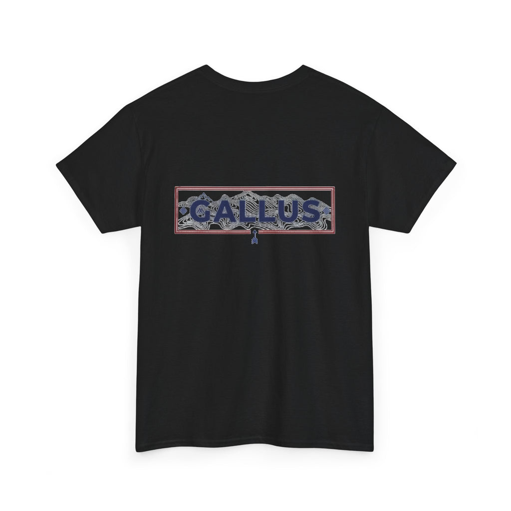 Gallus Logo T-Shirt — Minimal Retro Chest & Back Graphic Tee