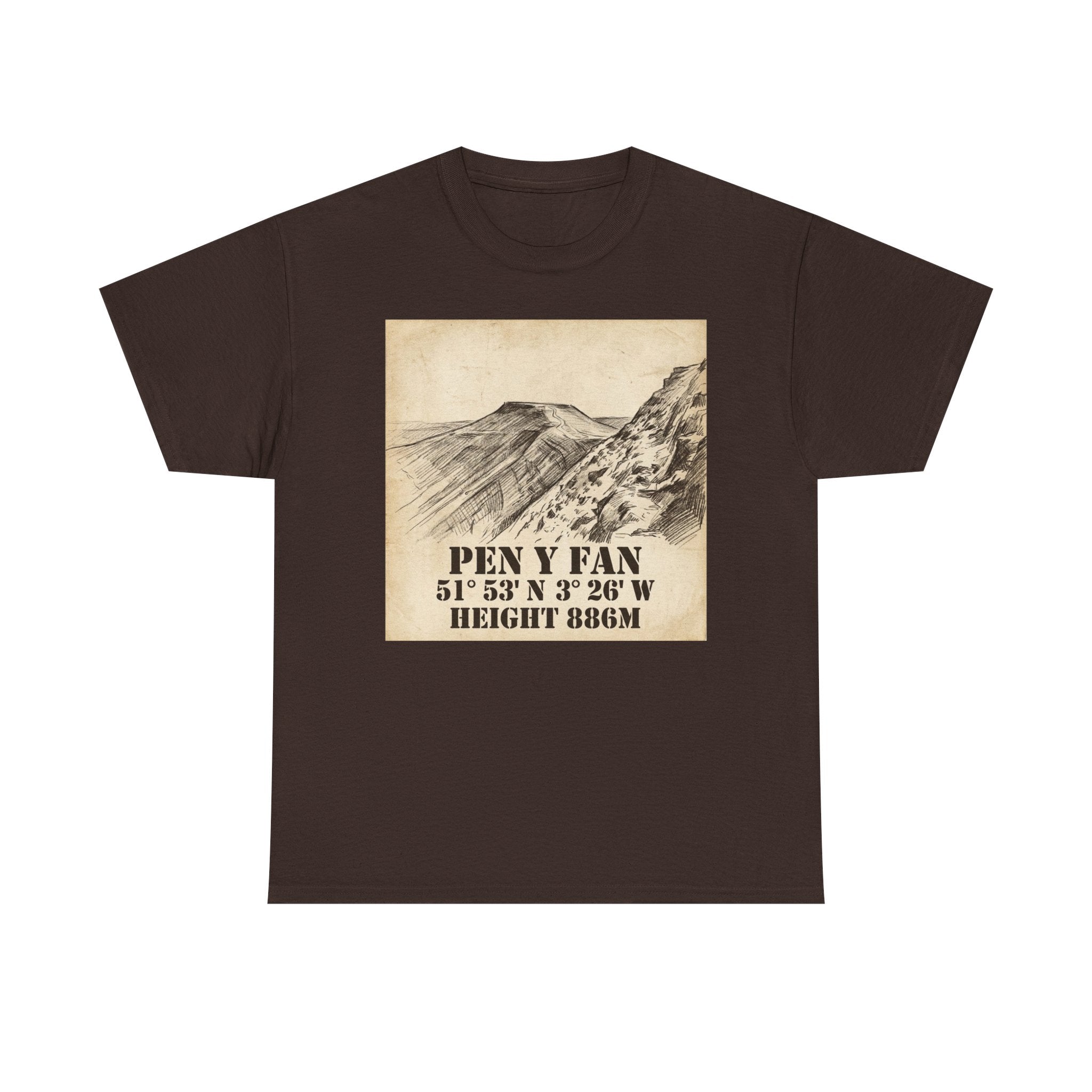 Pen y Fan T-Shirt - Brecon Beacons Vintage Coordinates & Elevation