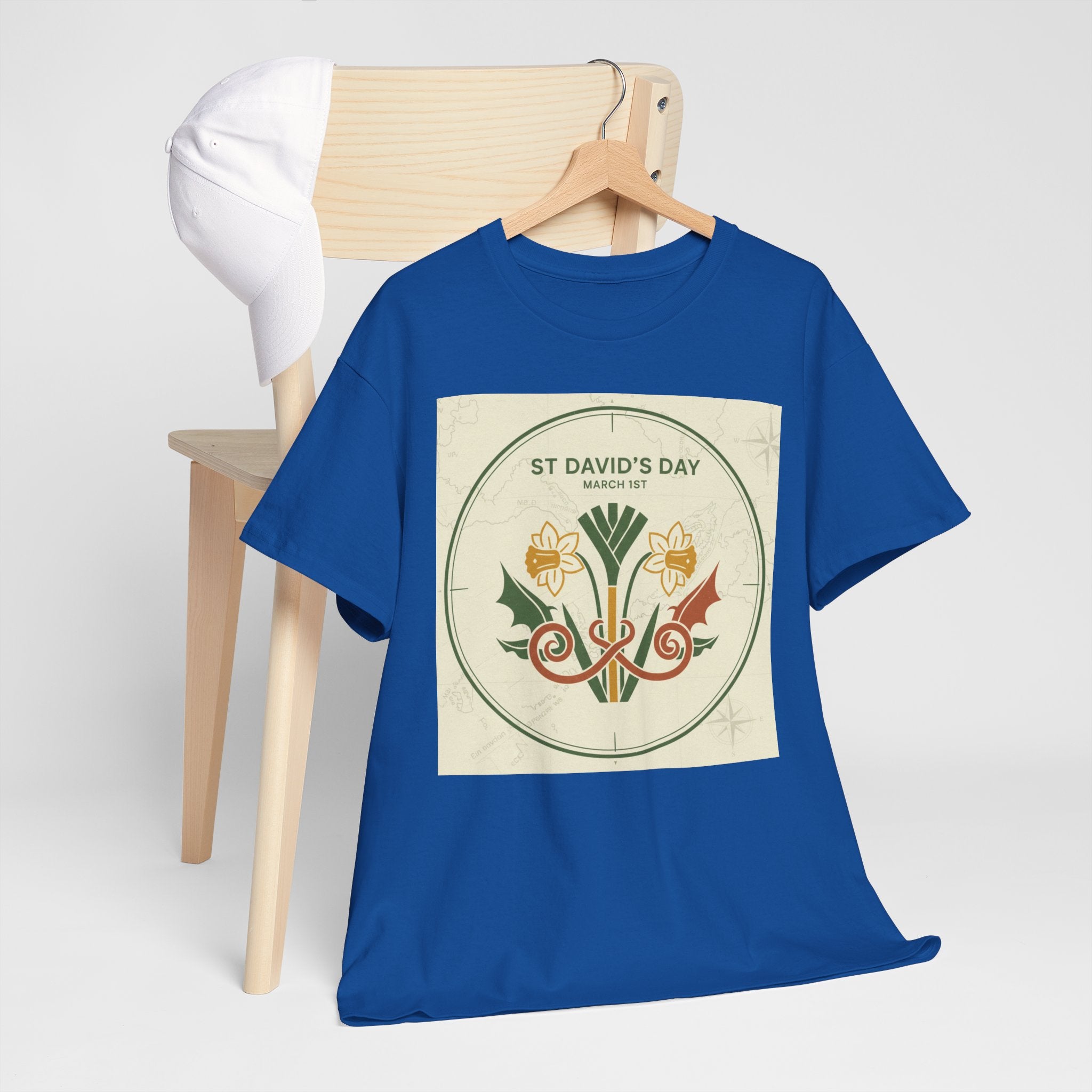 St. David's Day Floral Tee — Welsh Daffodil & Leek Celebration Shirt