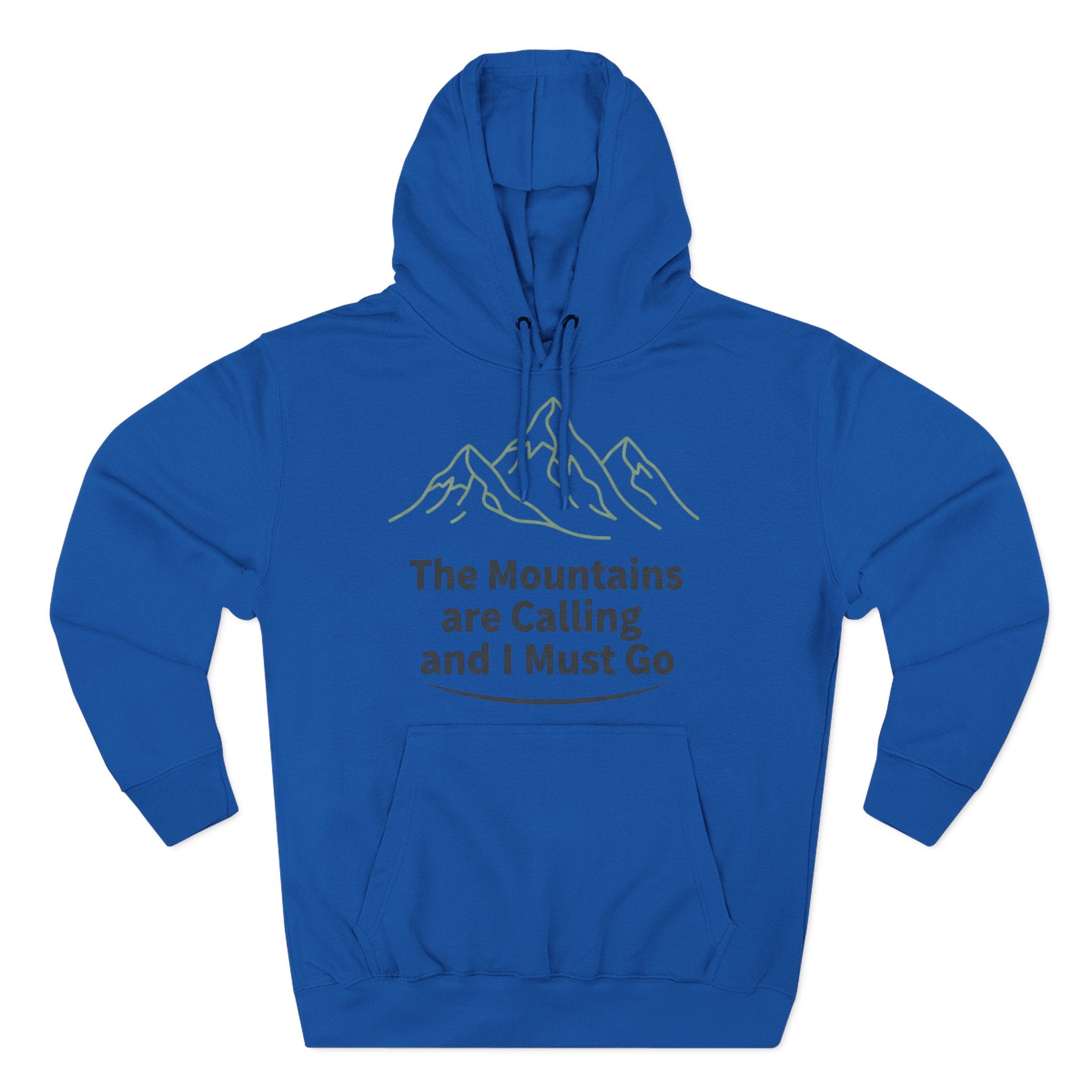 Retro Mountain Quote Hoodie — Vintage Hiking & Wild Camping Pullover
