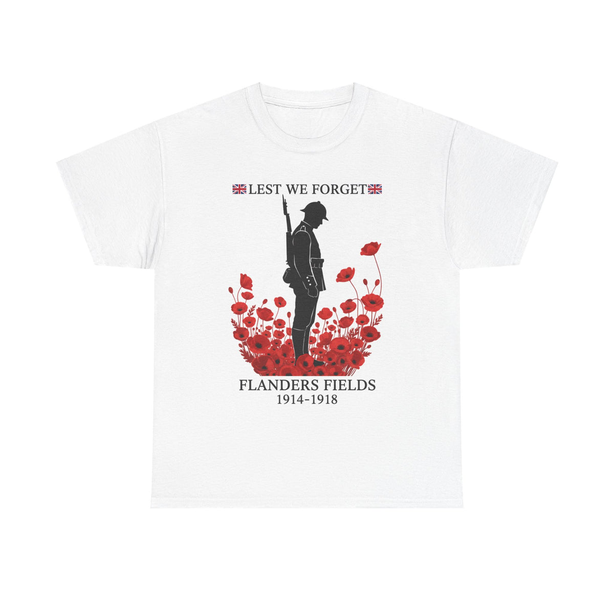 Flanders Fields 1914–1918 T-Shirt — WW1 Remembrance Tee — product image 2