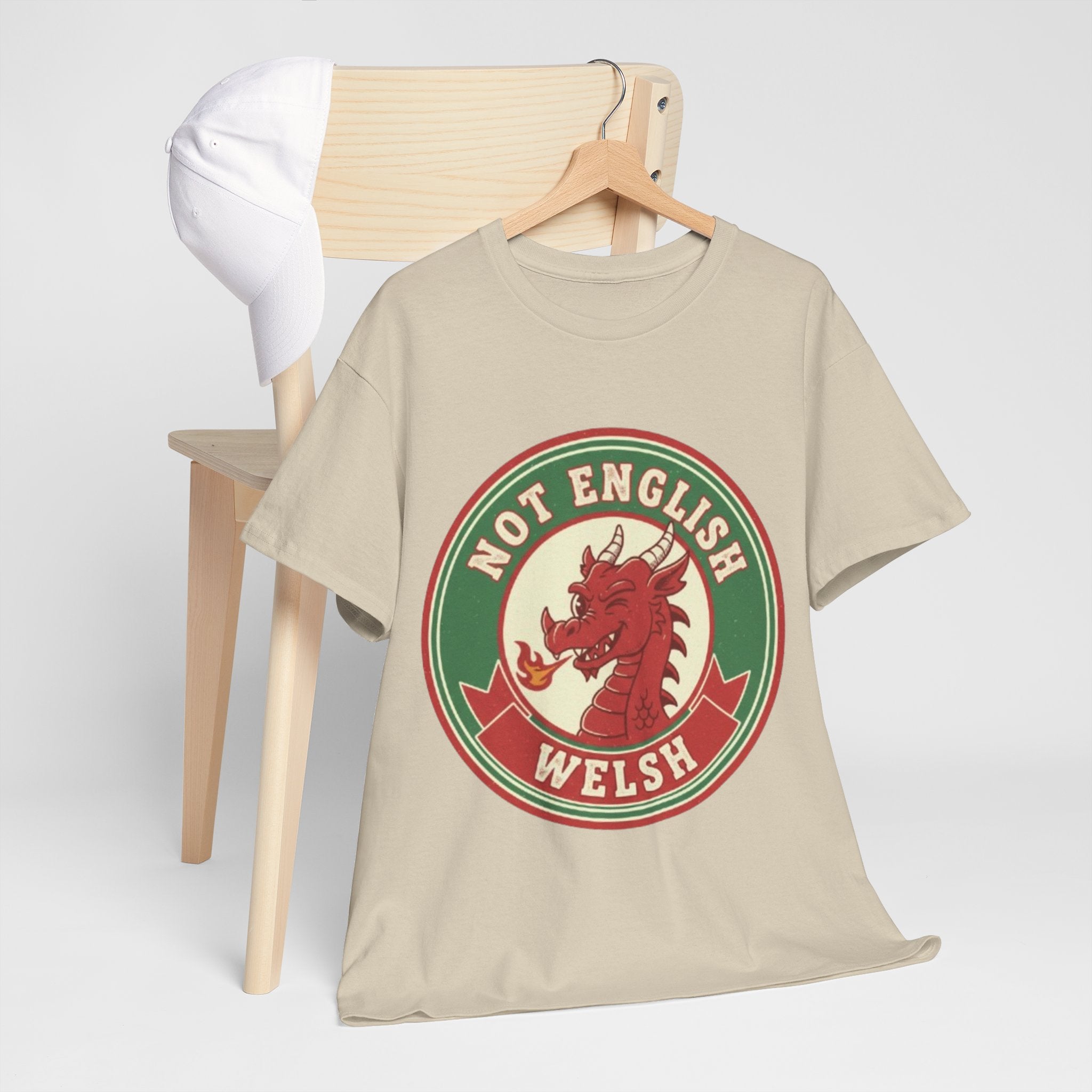 Not English Welsh T‑Shirt — Funny Wales Dragon Tee for Welsh Pride