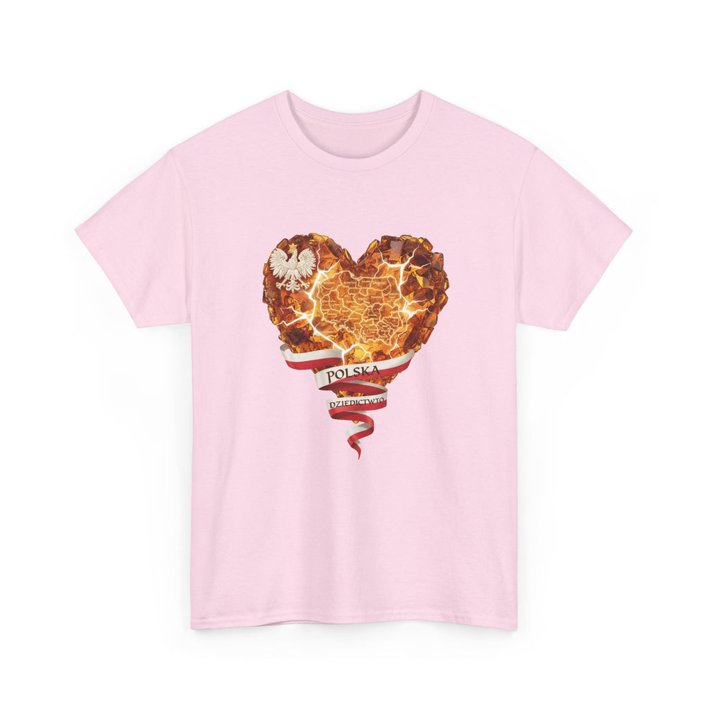 Polish Pride Heart Flame Tee | Polska Heritage T-Shirt