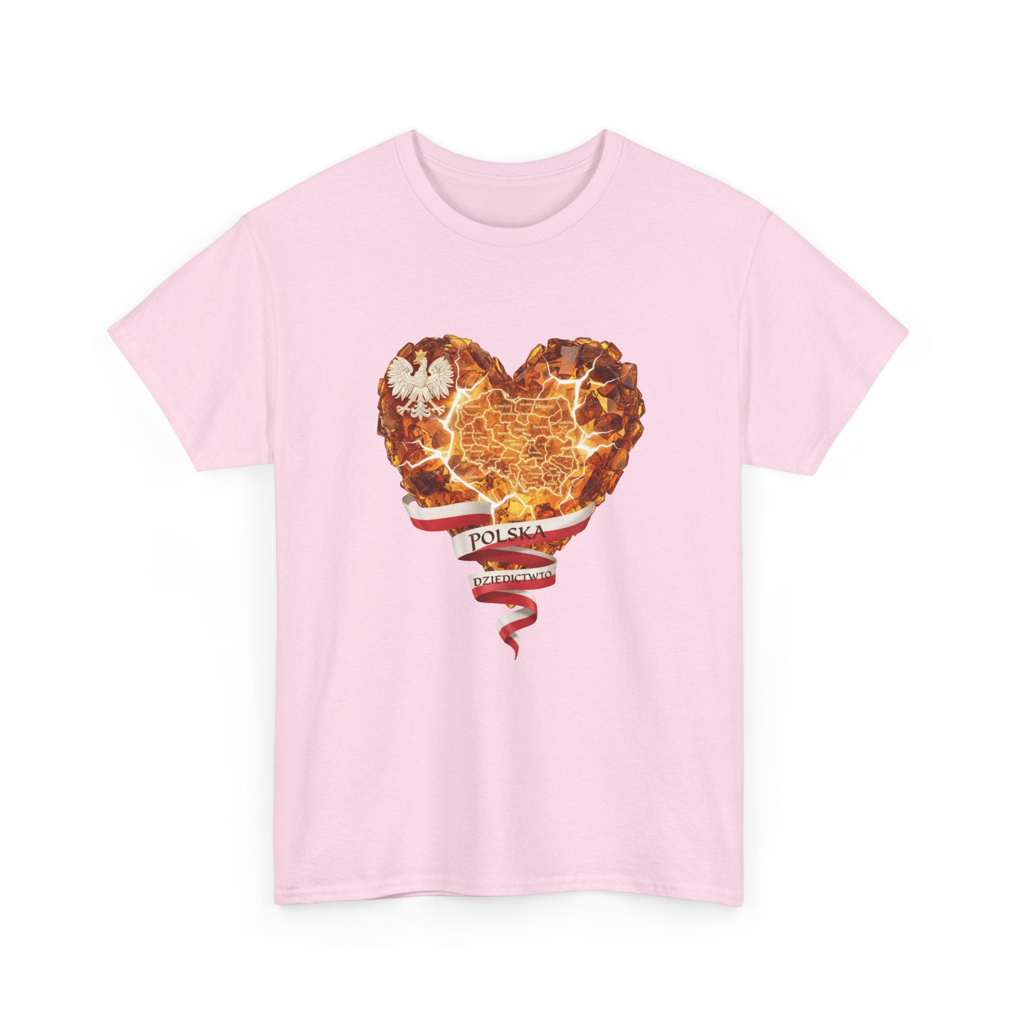 Polish Pride Heart Flame Tee | Polska Heritage T-Shirt