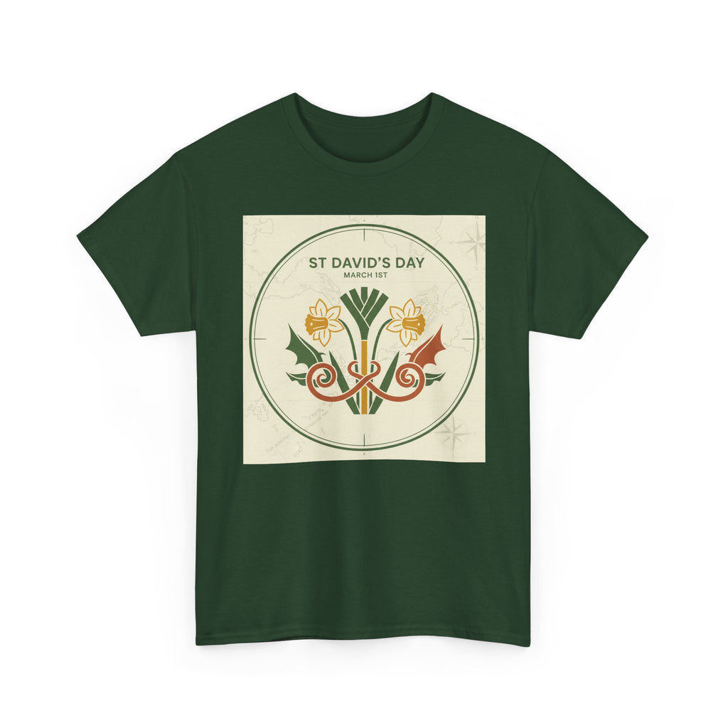 St. David's Day Floral Tee — Welsh Daffodil & Leek Celebration Shirt
