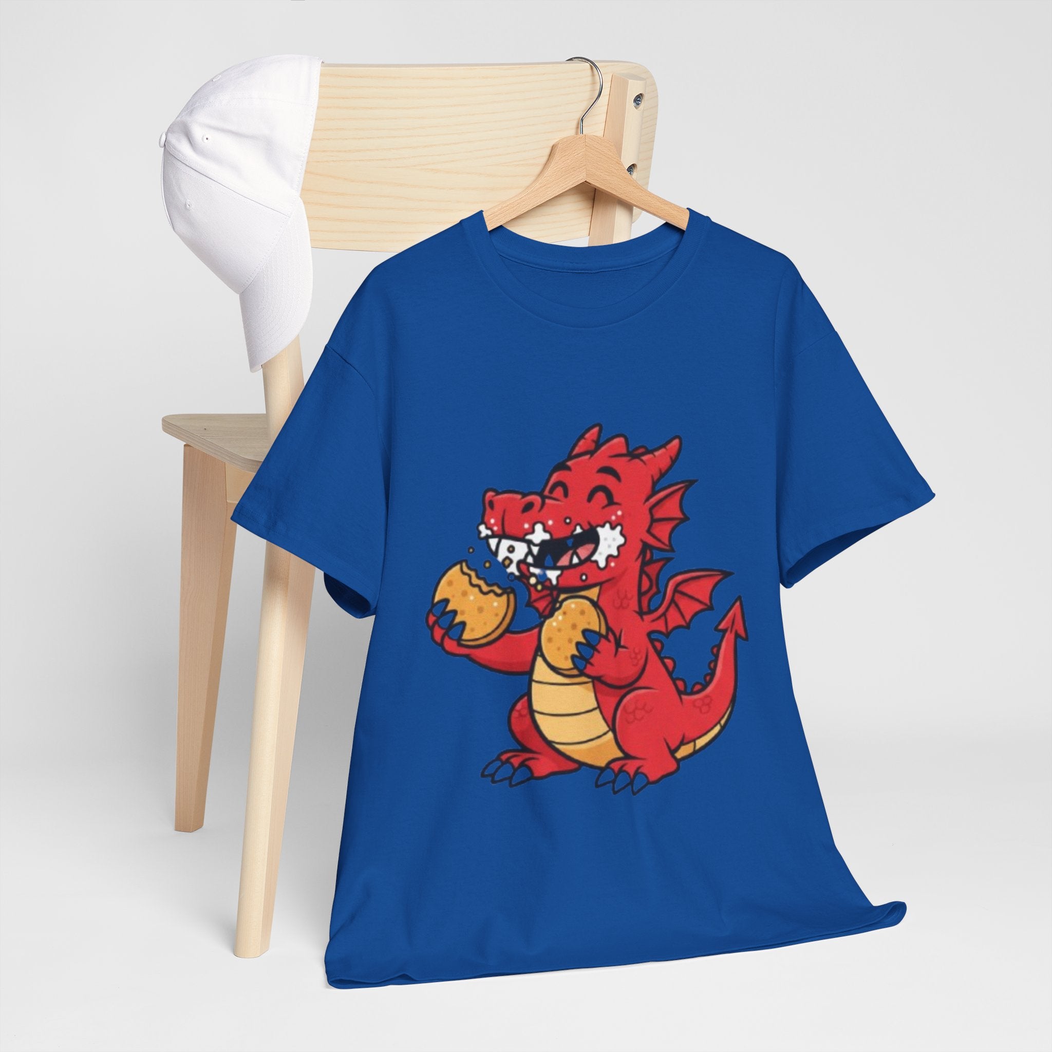 Red Dragon Eating Tacos T-Shirt — Cute Cartoon Taco Lover Tee