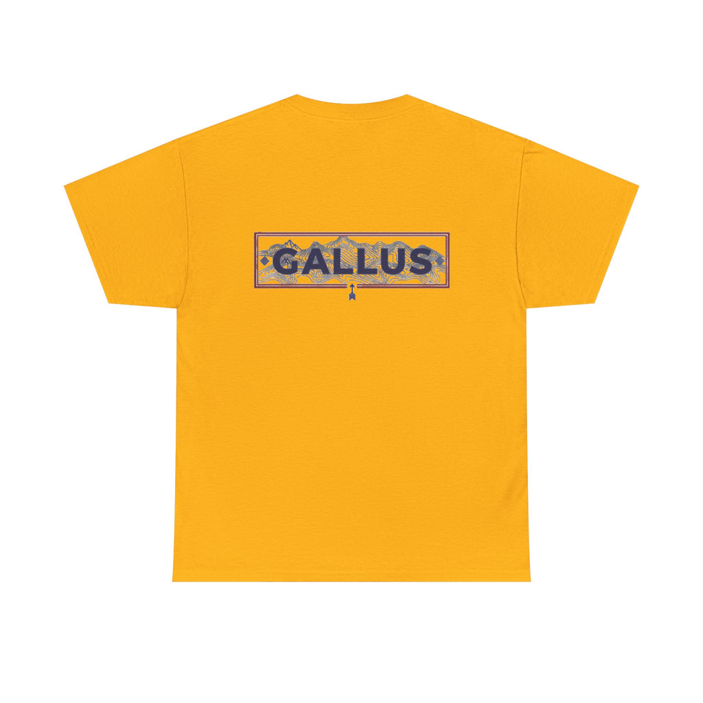 Gallus Logo T-Shirt — Minimal Retro Chest & Back Graphic Tee