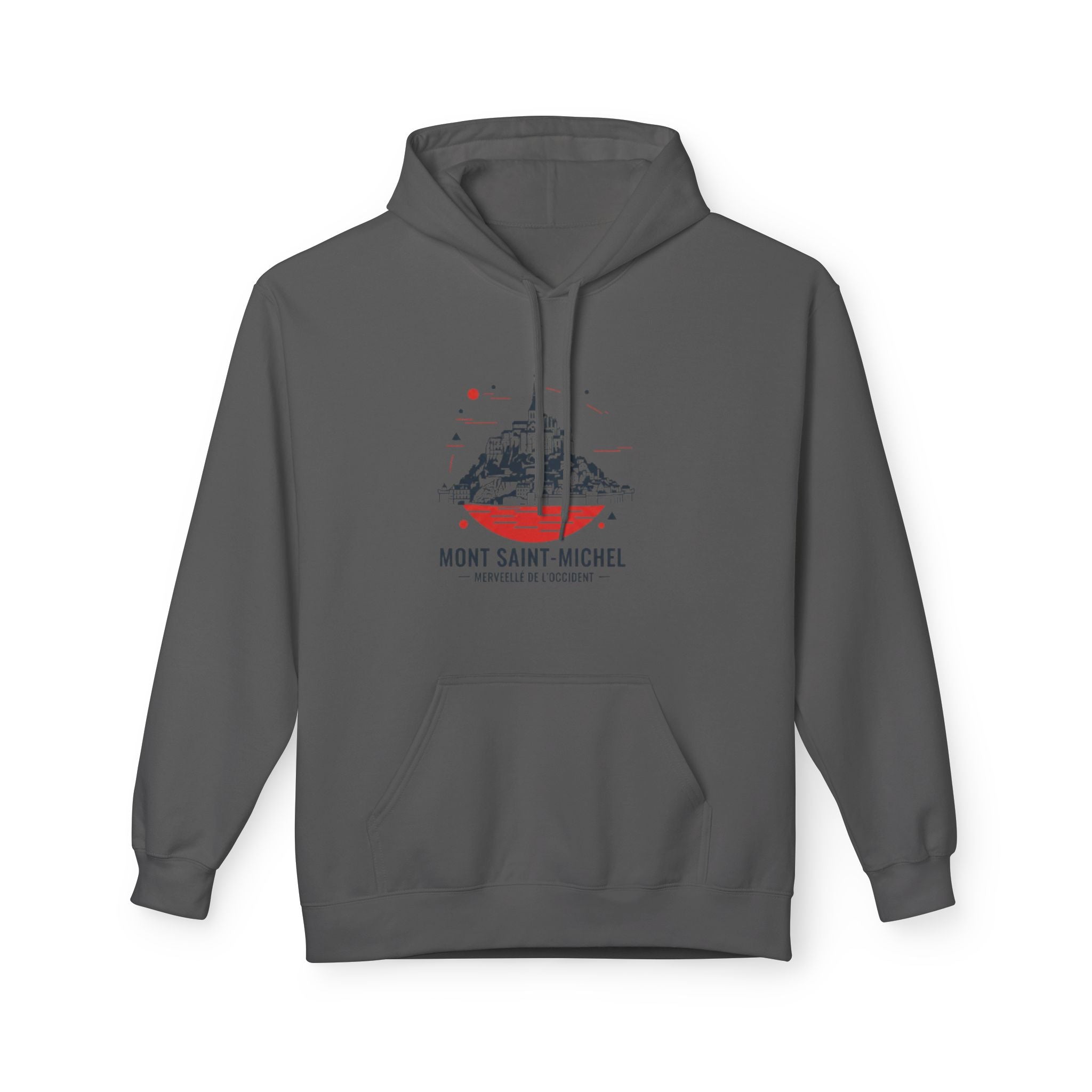 Mont Saint-Michel Graphic Hoodie — French Landmark Travel Sweatshirt