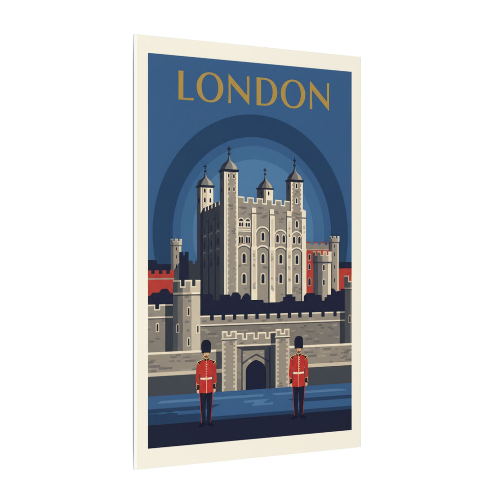 Tower of London Retro Travel Poster Canvas