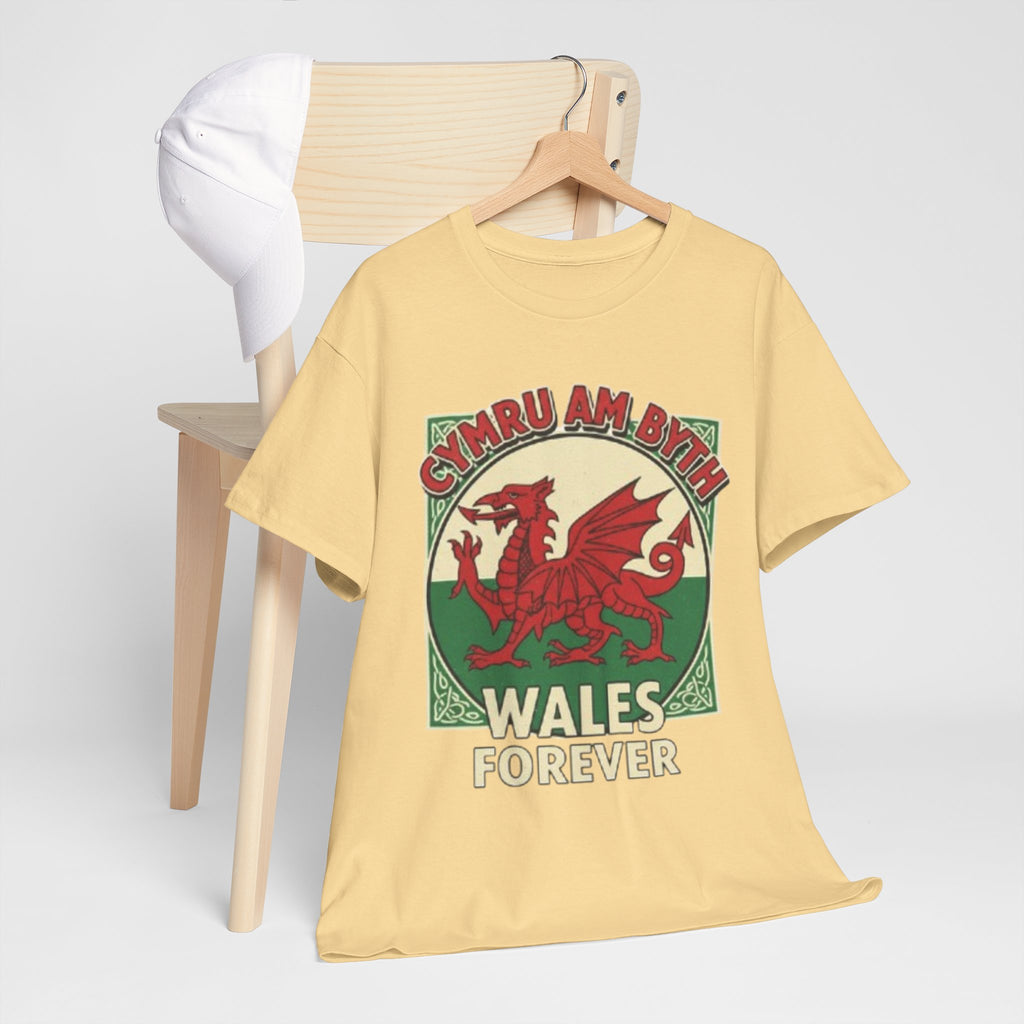 Wales Forever T-Shirt — Cymru Am Byth Retro Welsh Dragon Tee