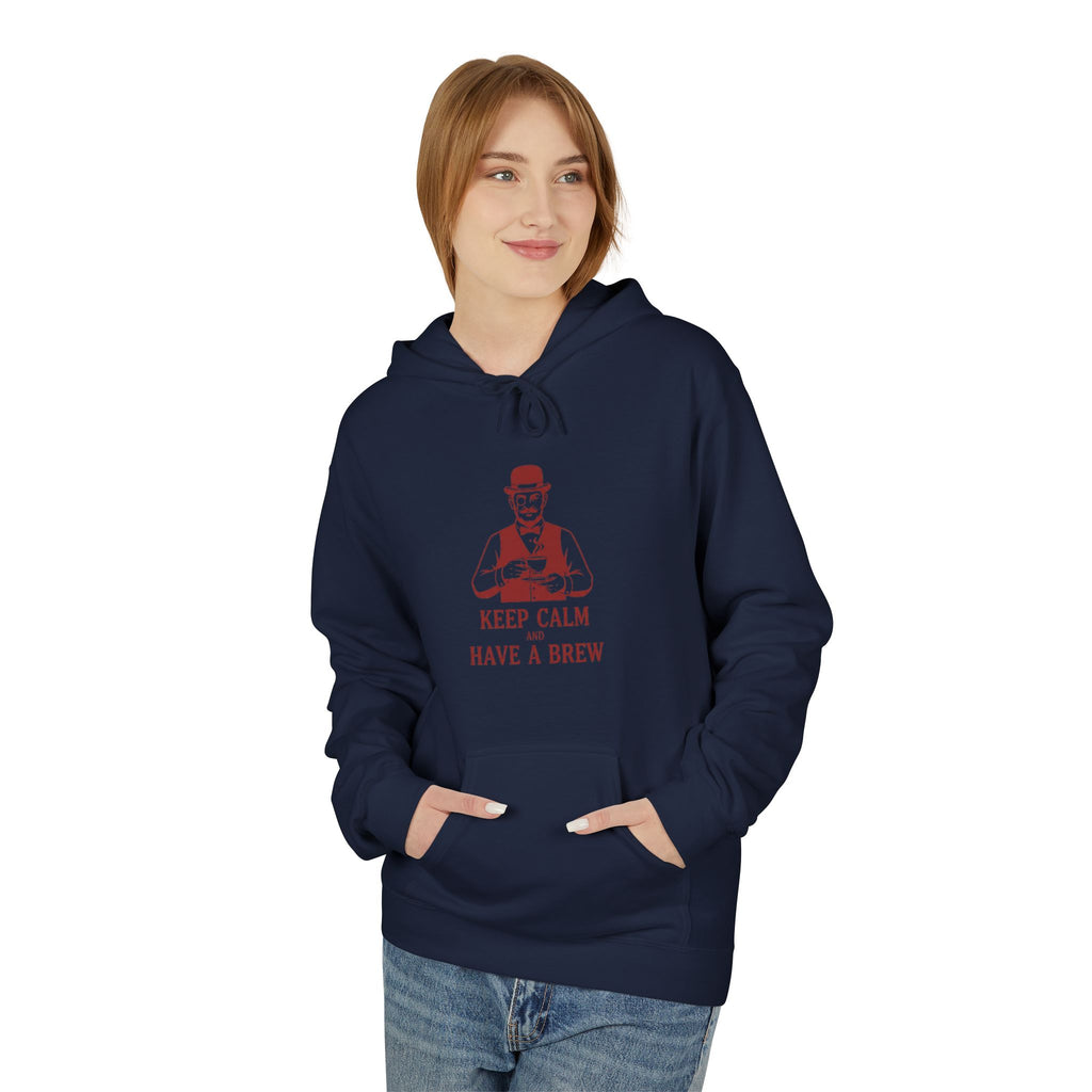 Coffee Lover Hoodie — "Keep Calm Have a Brew" Vintage Barista Sweatshirt