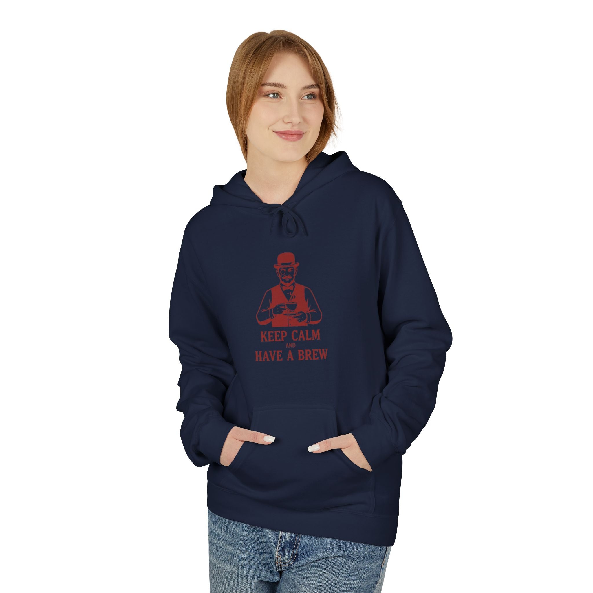 Coffee Lover Hoodie — "Keep Calm Have a Brew" Vintage Barista Sweatshirt