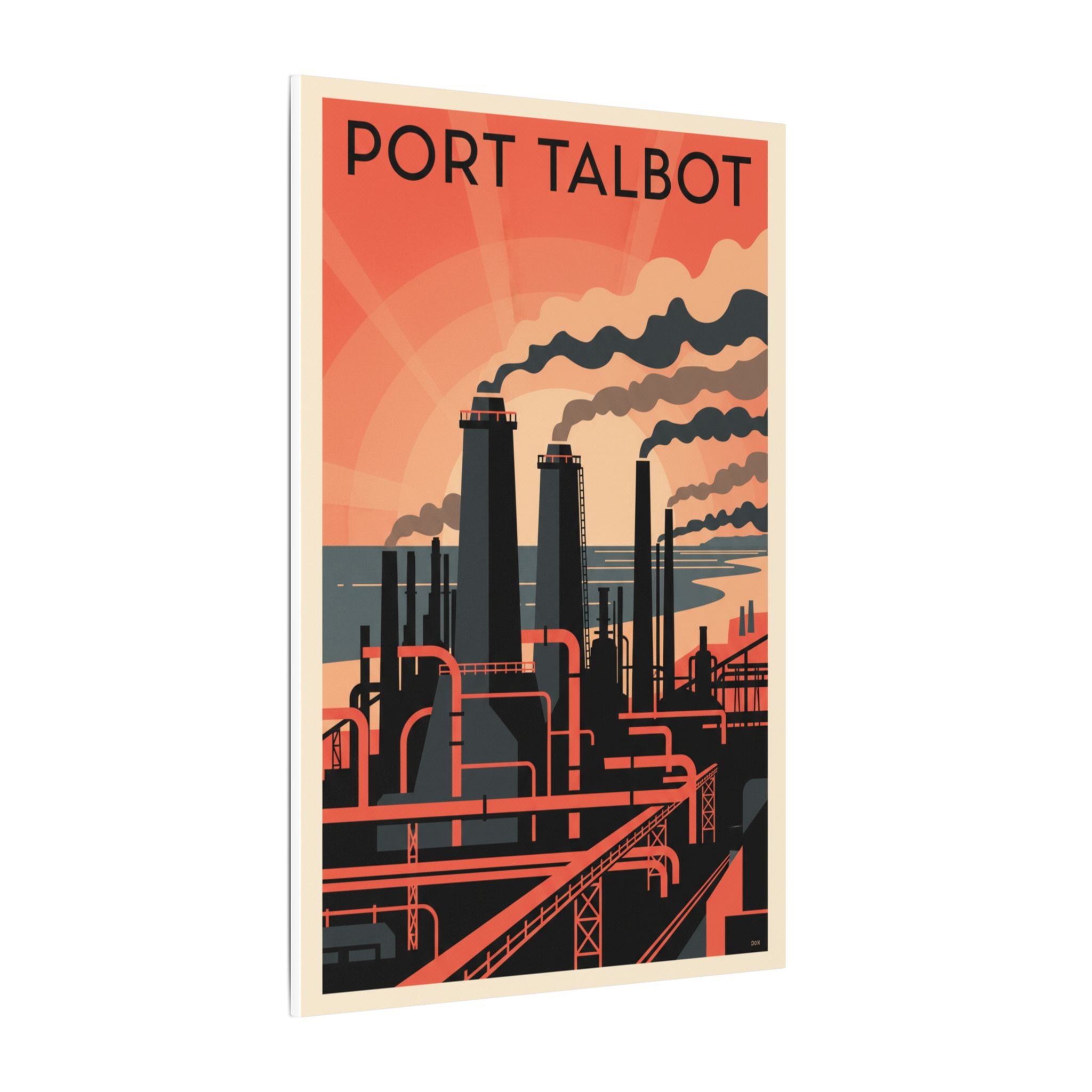 Port Talbot Industrial Poster Canvas