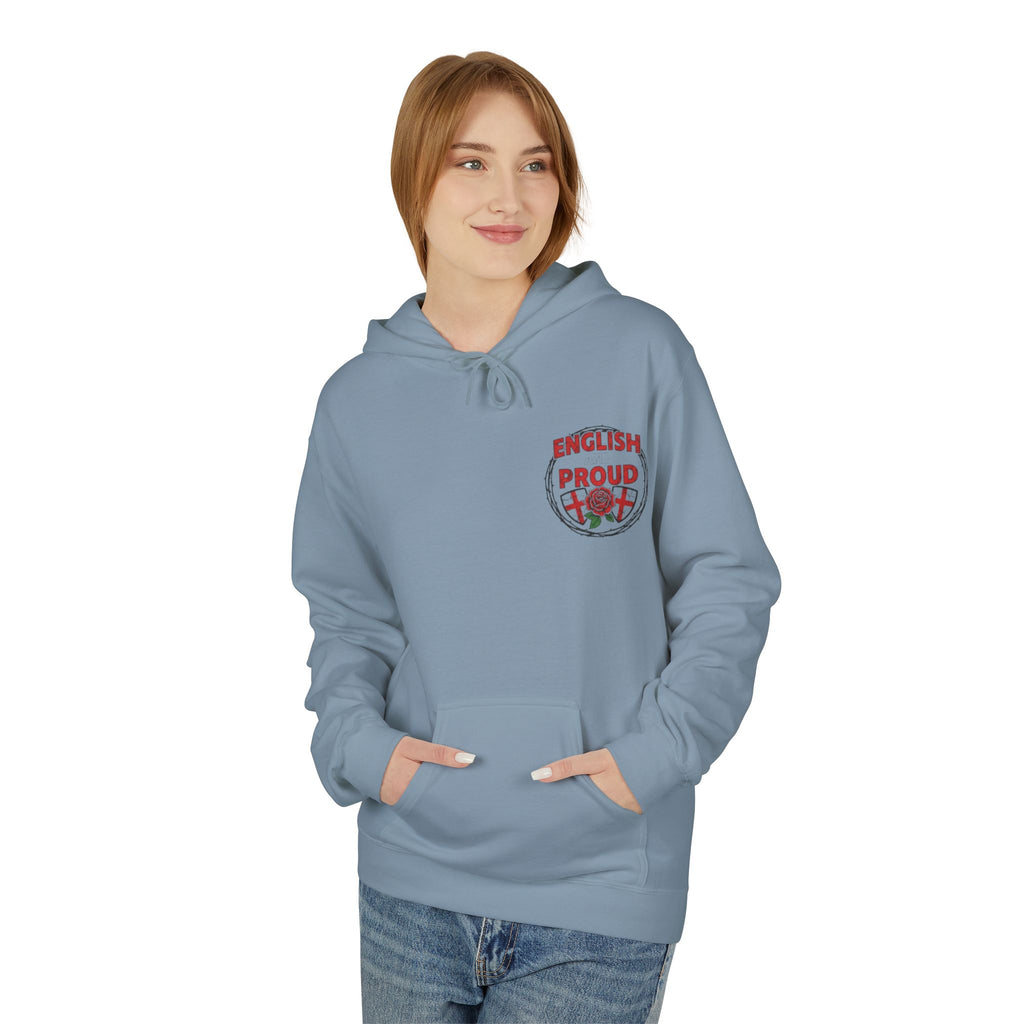 England Rose Hoodie – Classic Red Rose Emblem Sweatshirt