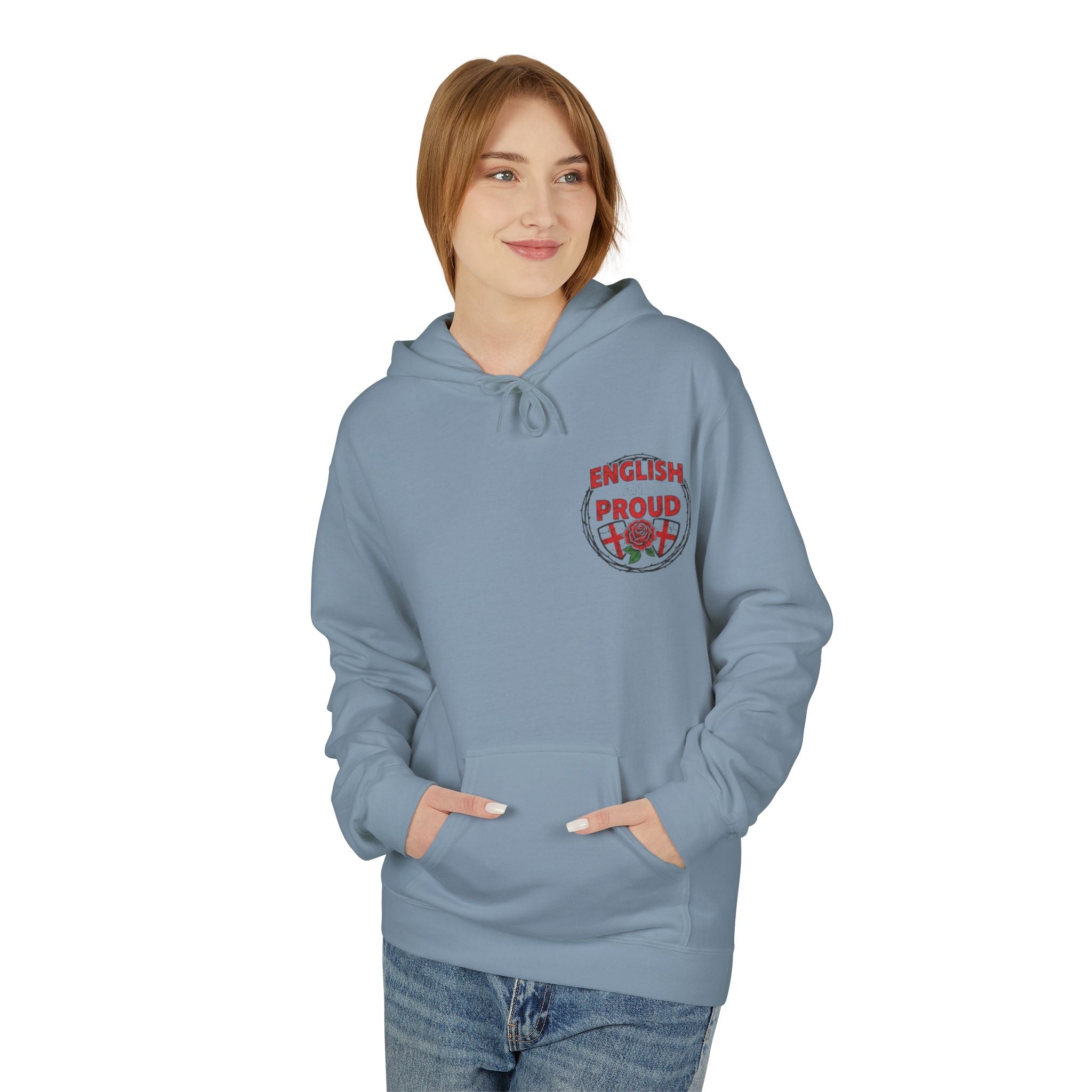 England Rose Hoodie – Classic Red Rose Emblem Sweatshirt