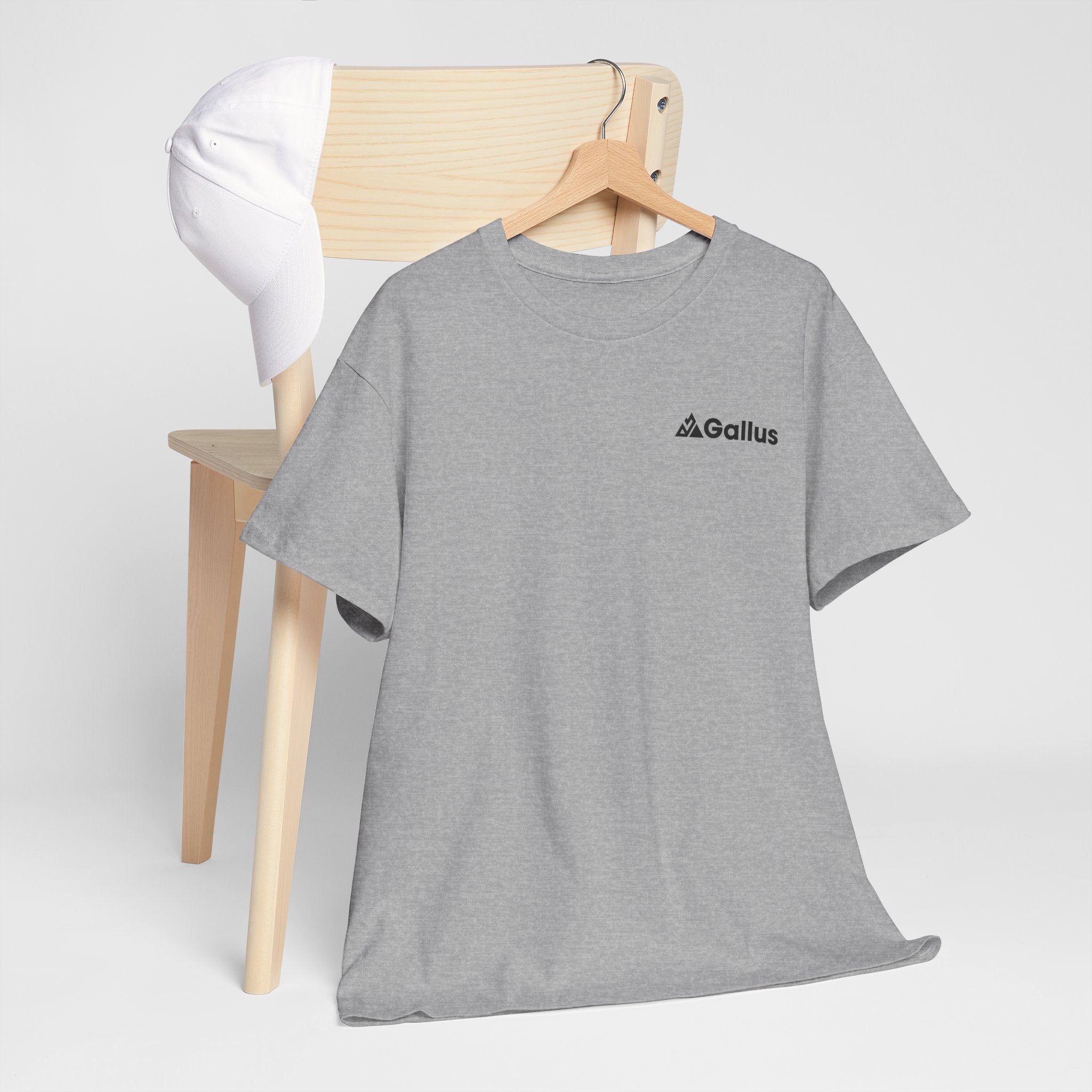 Mountain Sunset Graphic Tee — Vintage Nature Poster Back Print