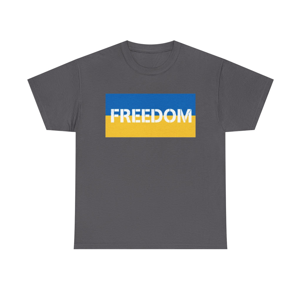 Freedom Flag T‑Shirt — Blue & Yellow Freedom Graphic Tee