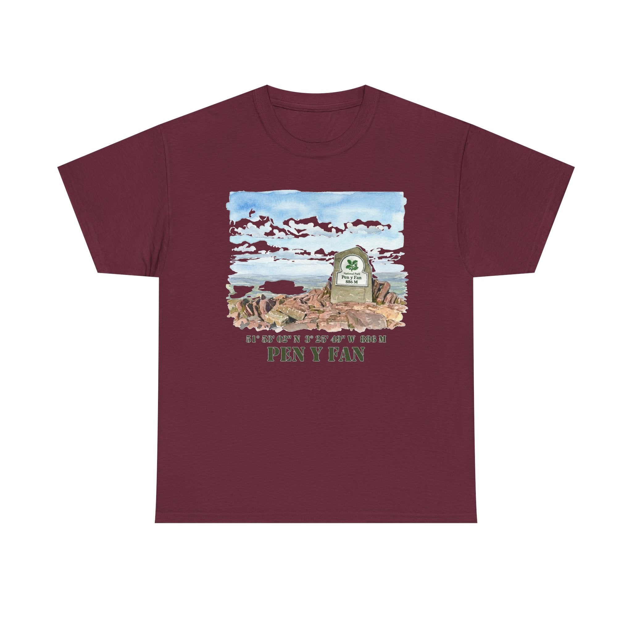 Pen y Fan Landscape T‑Shirt — Wales Mountain Hiking Souvenir Tee