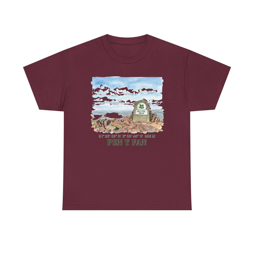 Pen y Fan Landscape T‑Shirt — Wales Mountain Hiking Souvenir Tee