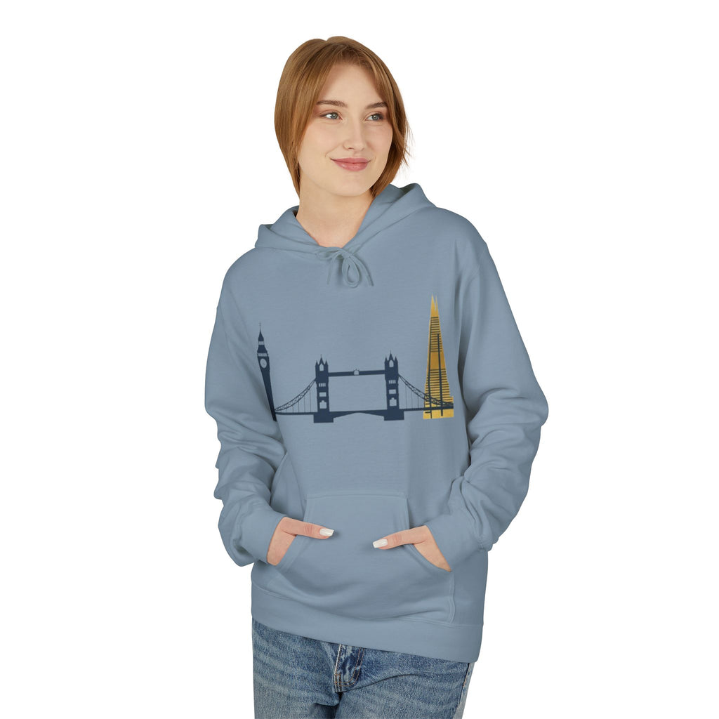 London Skyline Hoodie — Minimal Big Ben, Tower Bridge & The Shard Travel Sweatshirt