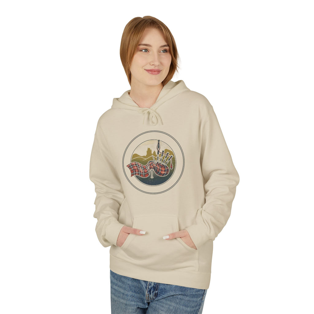 Vintage Mountain Waves Hoodie — Retro Scenic Nature Graphic