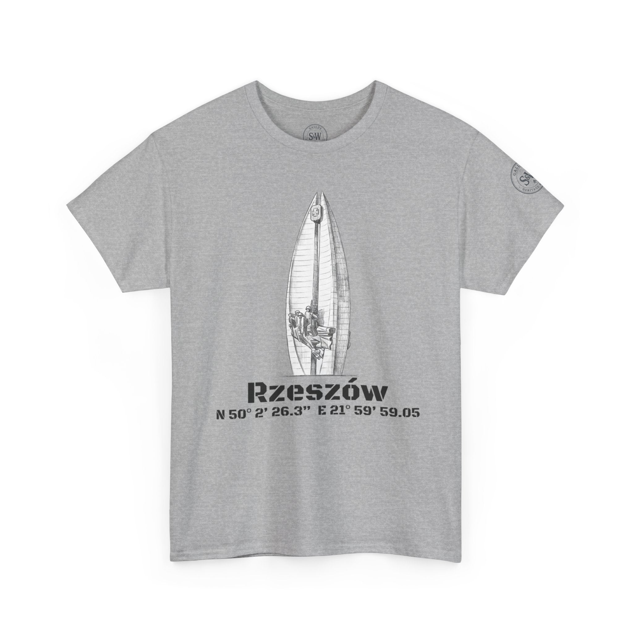 Rzeszów Coordinates T‑Shirt — City Landmark  Sketch Tee