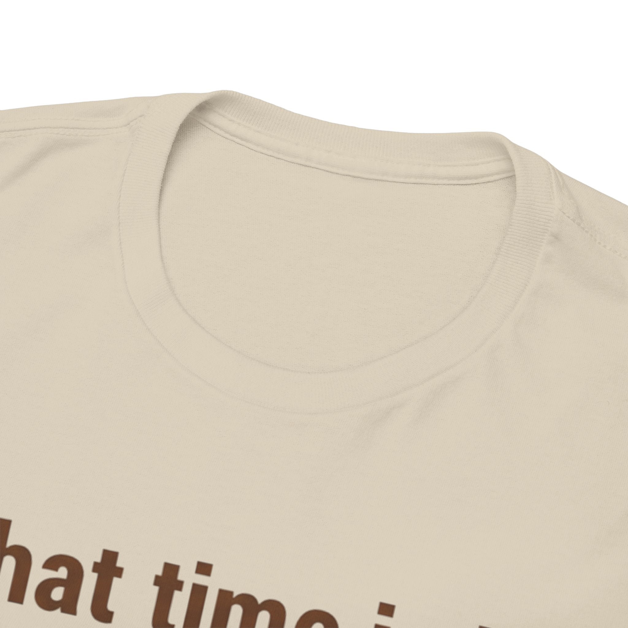 Pierogi Time T‑Shirt — "What time is it? Pierogi time!" Vintage Clock Food Tee