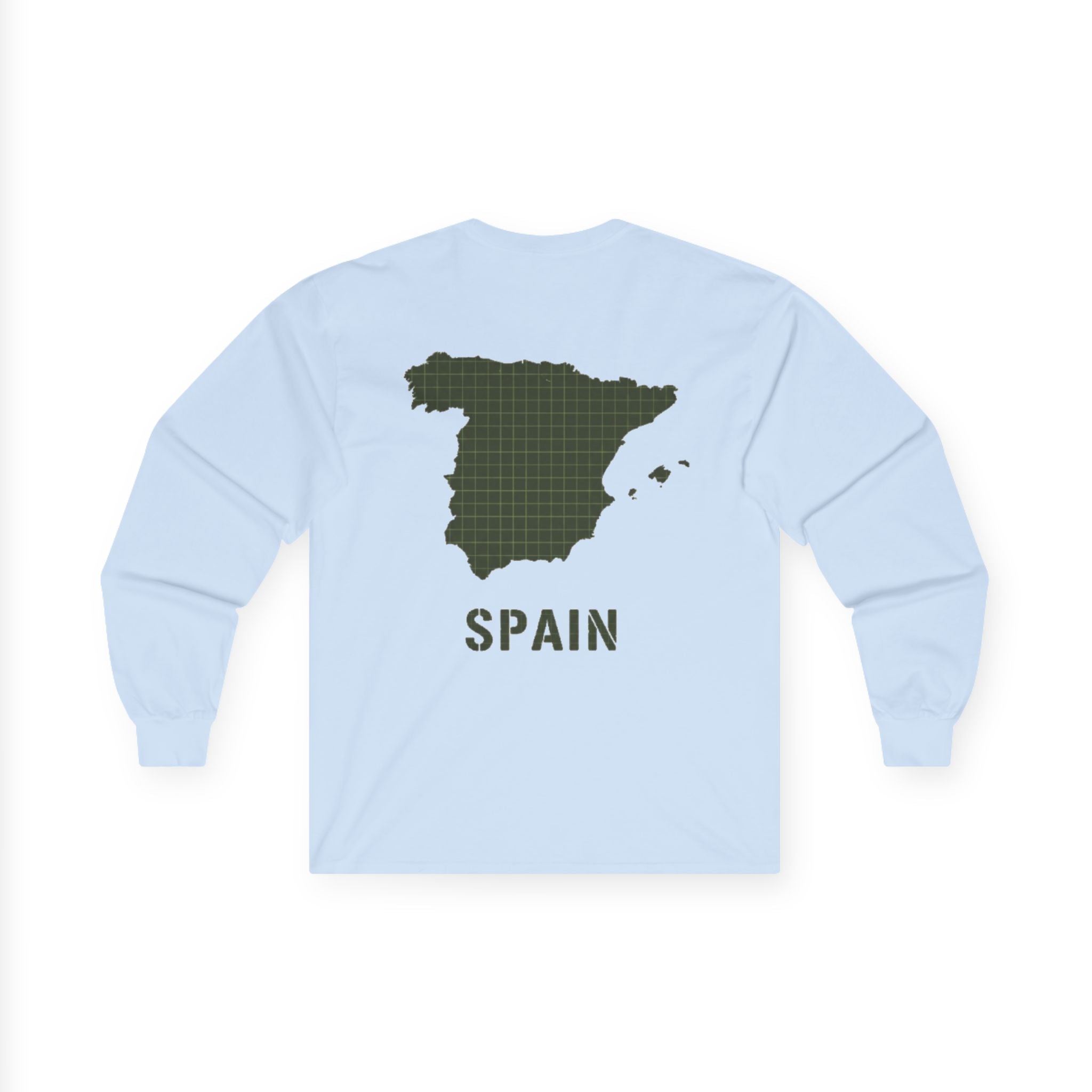 Spain Map Long Sleeve Tee — Gallus Logo Travel Shirt