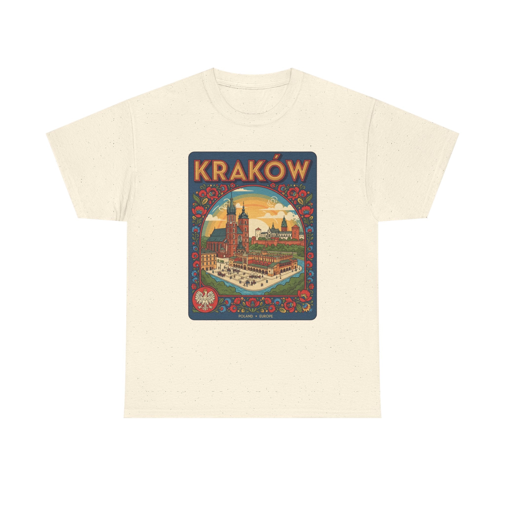 Kraków Vintage Travel T‑Shirt — Retro Polish Cityscape Tee