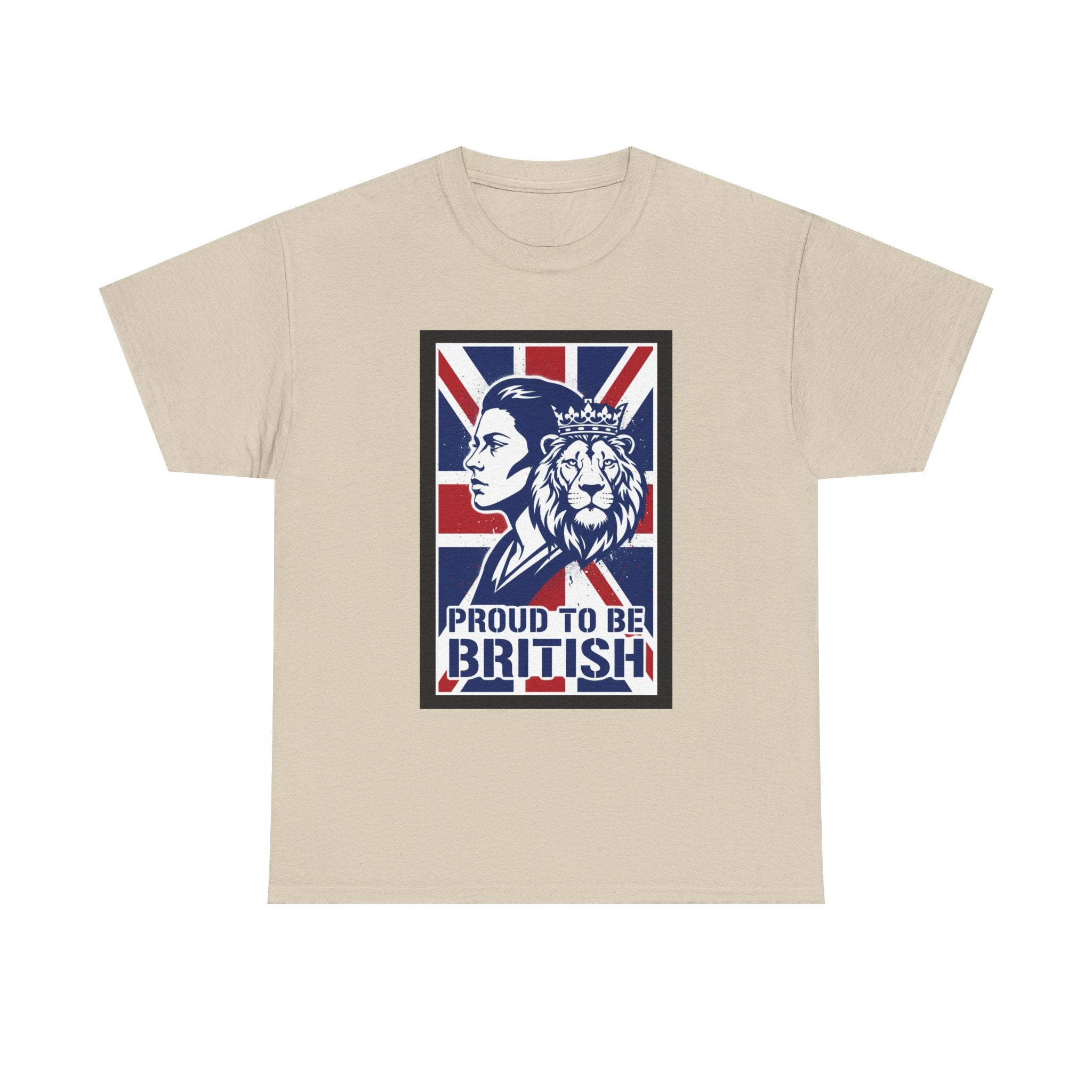 Proud to Be British T-Shirt – Union Jack Lion Graphic Tee