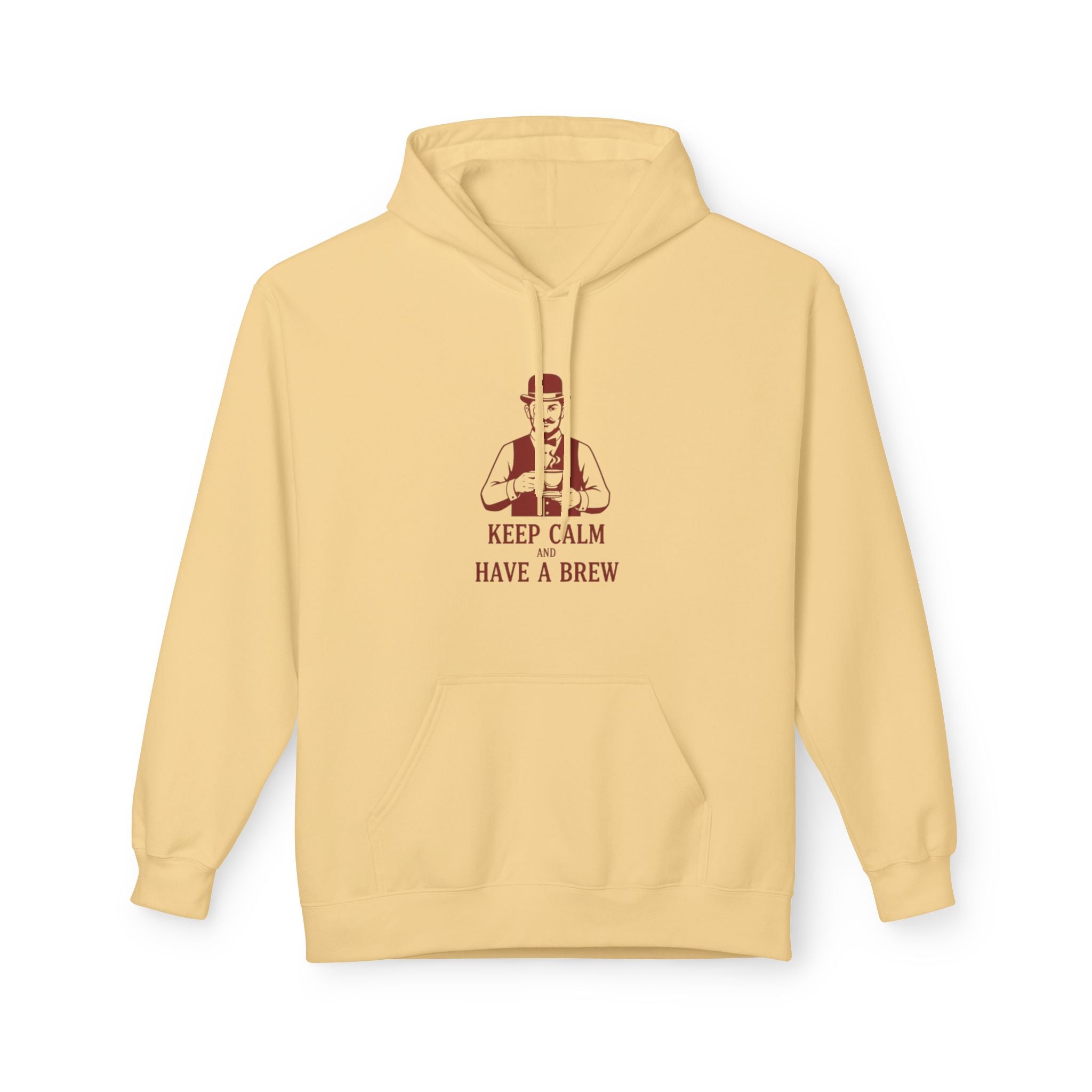 Coffee Lover Hoodie — "Keep Calm Have a Brew" Vintage Barista Sweatshirt