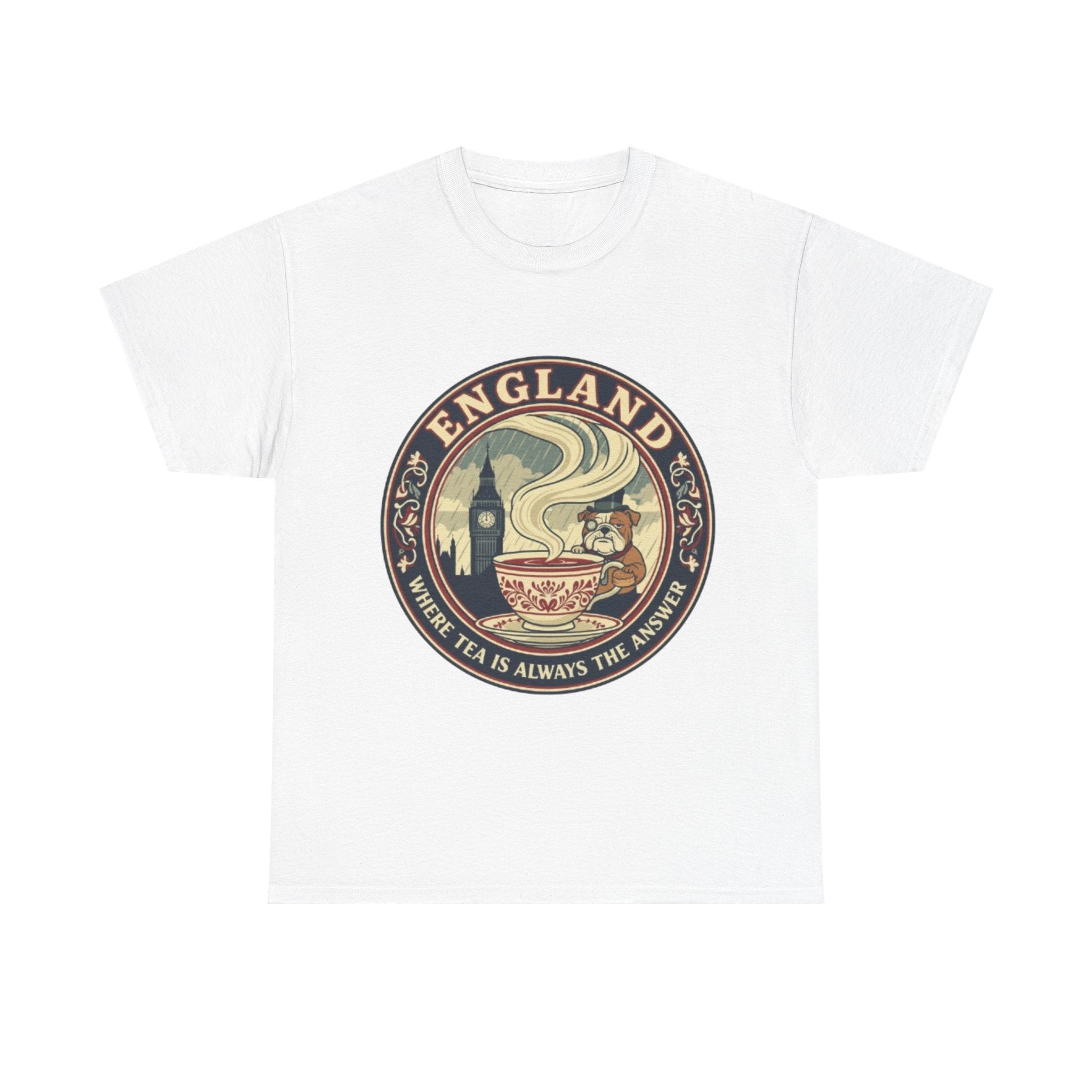 England Tea Vintage Graphic Tee — "Where Tea Is Always The Answer"
