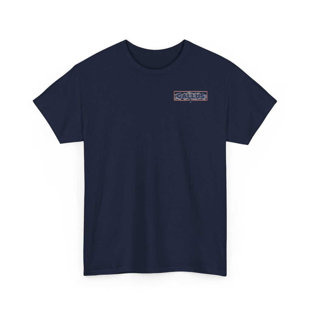 Gallus Logo T-Shirt — Minimal Retro Chest & Back Graphic Tee