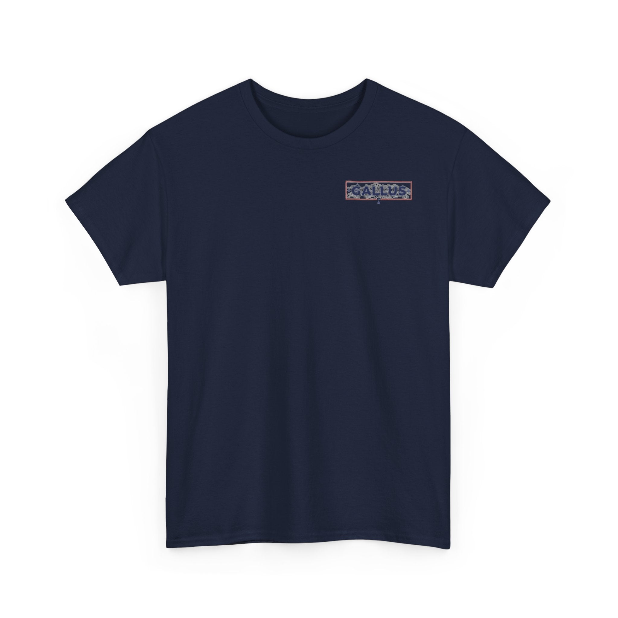 Gallus Logo T-Shirt — Minimal Retro Chest & Back Graphic Tee