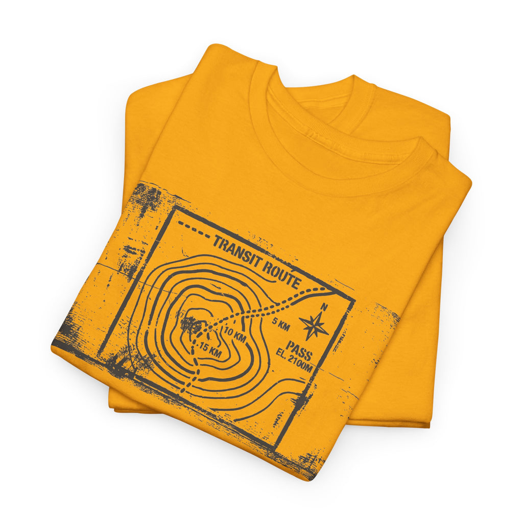 Retro Transit Route Adventure T-Shirt — Vintage Travel Map Graphic Tee