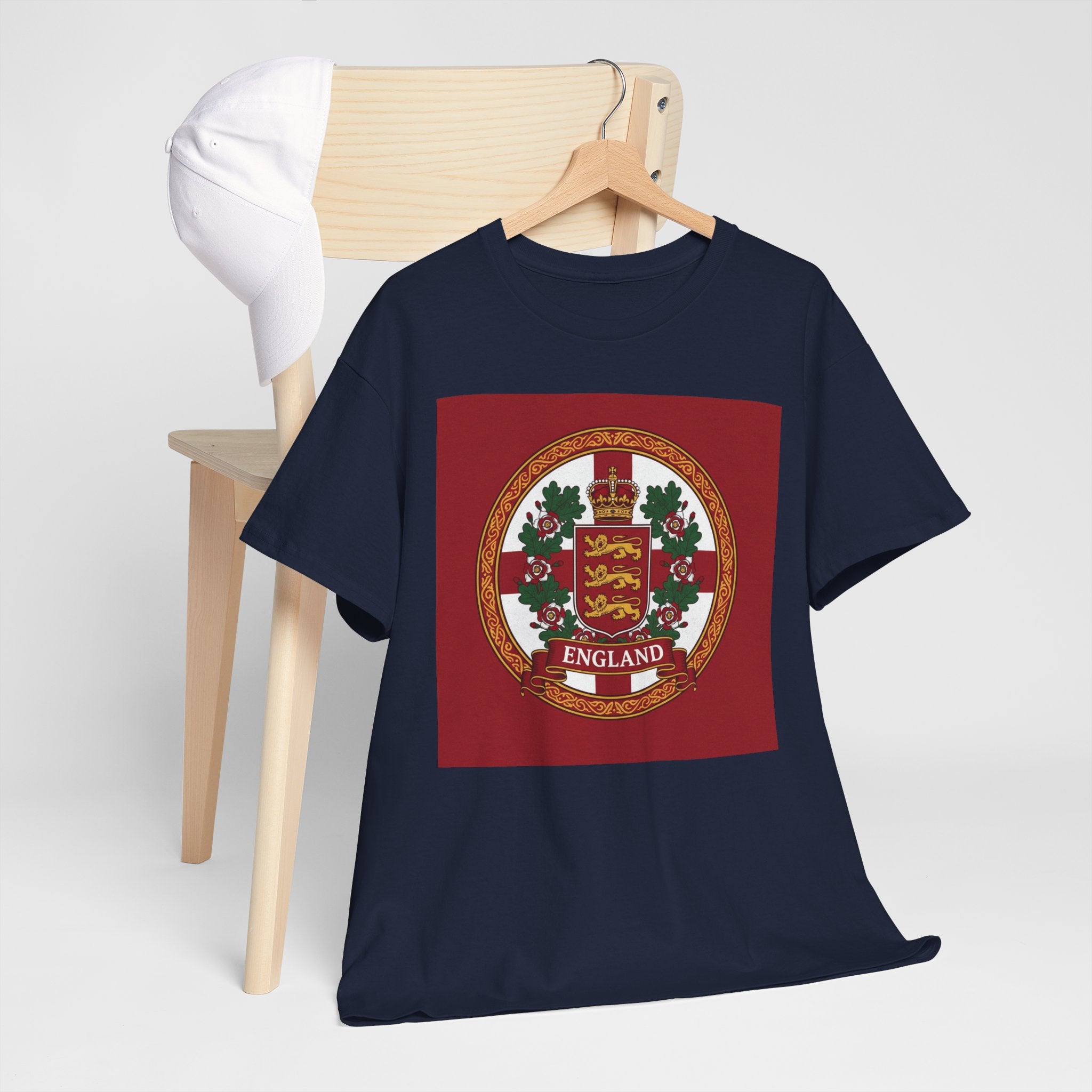 England Crest T-Shirt — Vintage Three Lions Football Tee