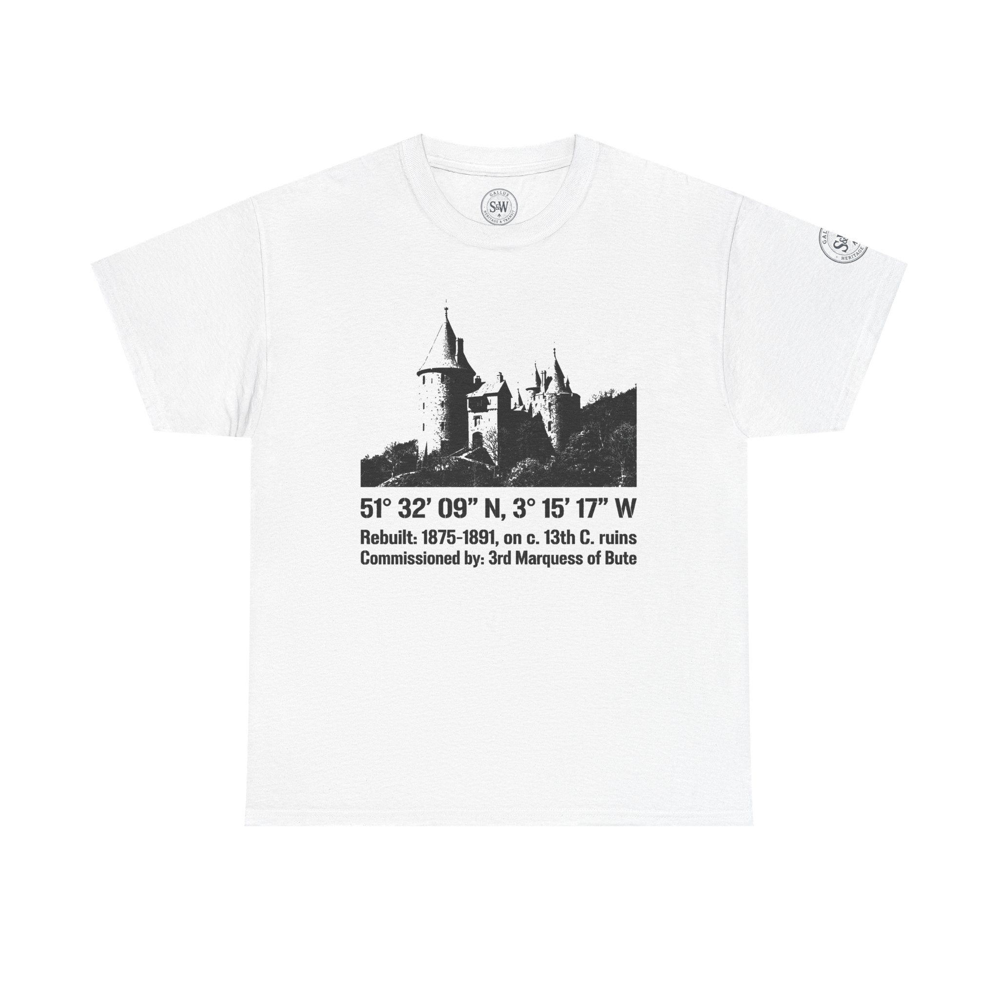 Castel Coch Fairytale Castle T-Shirt — Vintage Welsh Castle Illustration
