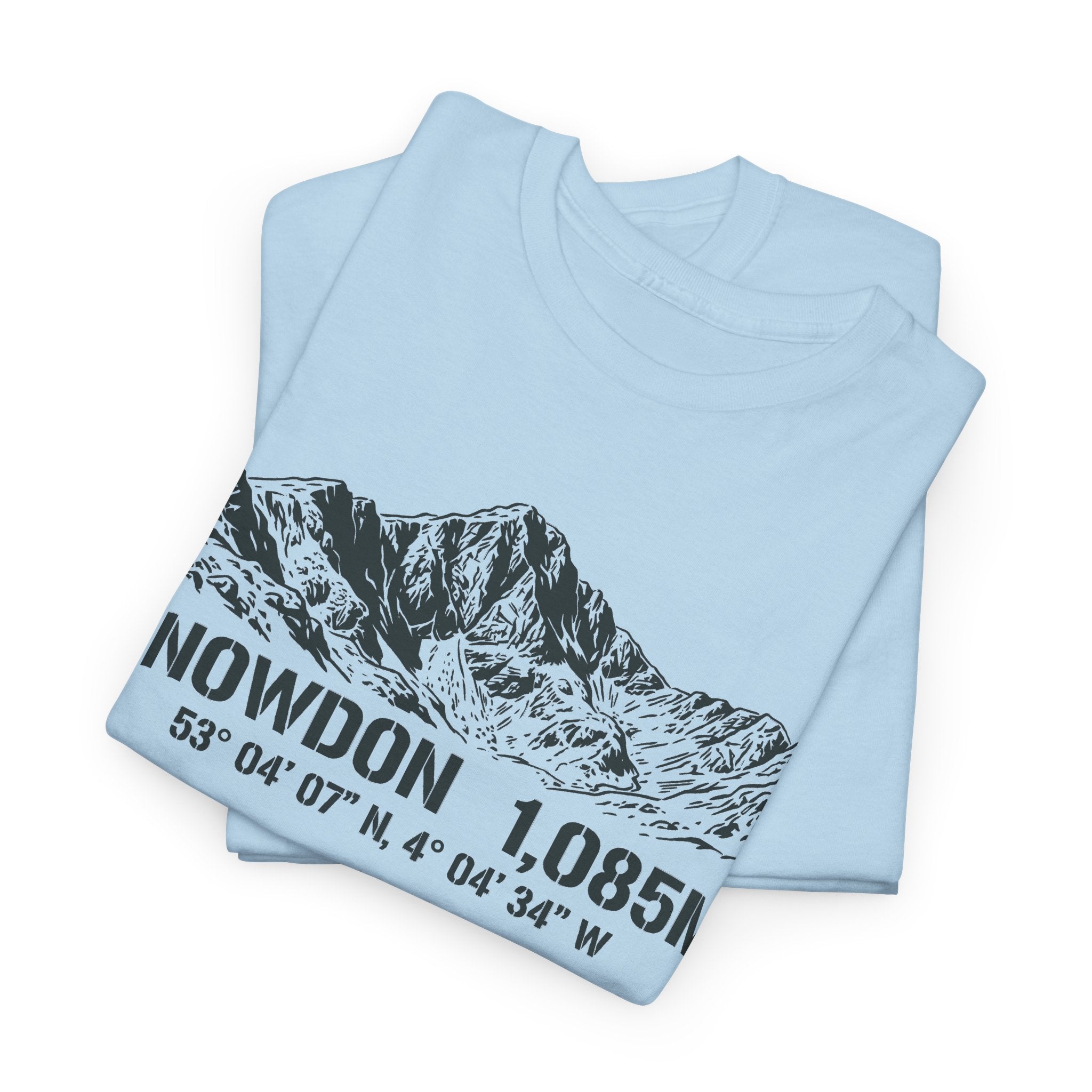 Snowdon 1,085M Mountain Tee with Coordinates